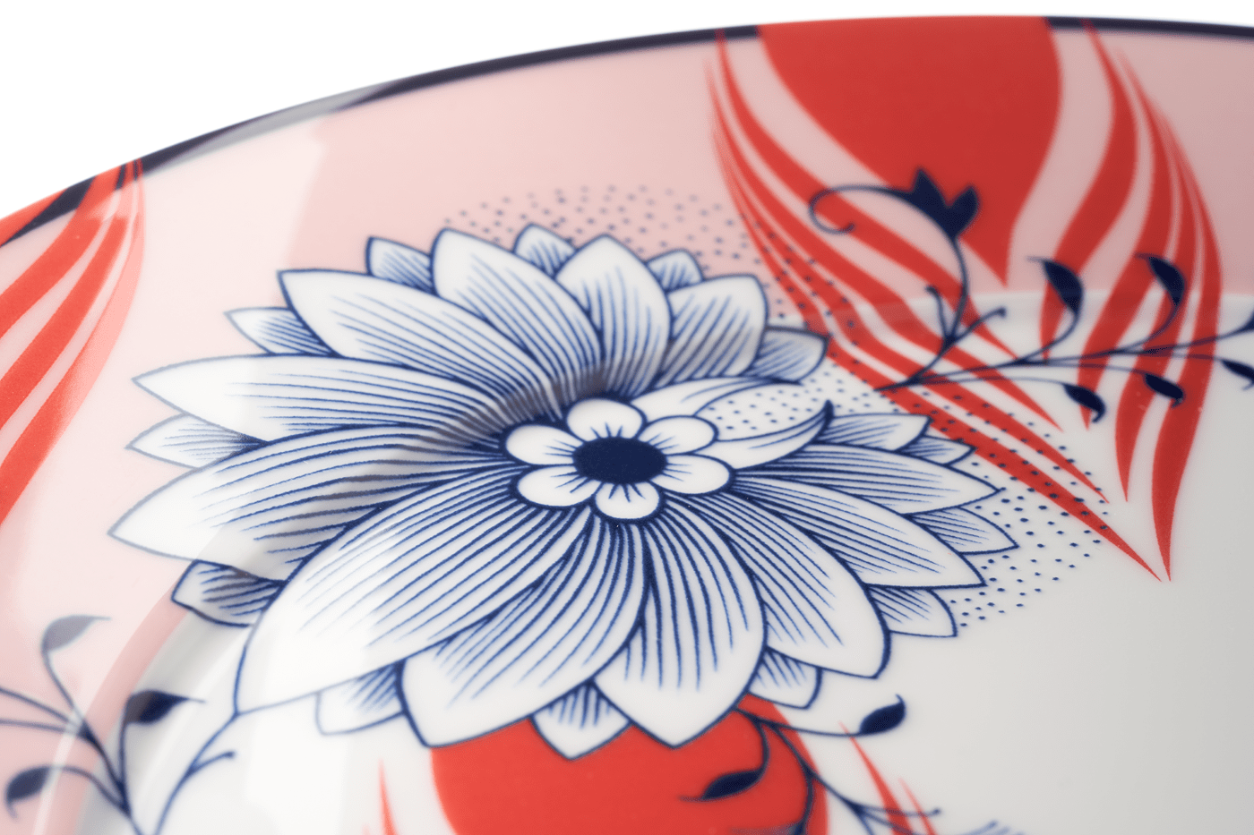 Platzteller, "Bloomy Feathers", Form "No 41", Ø 33 cm | Meissen No.41 Collage 79a540 - 41478 - Meissen Weimar
