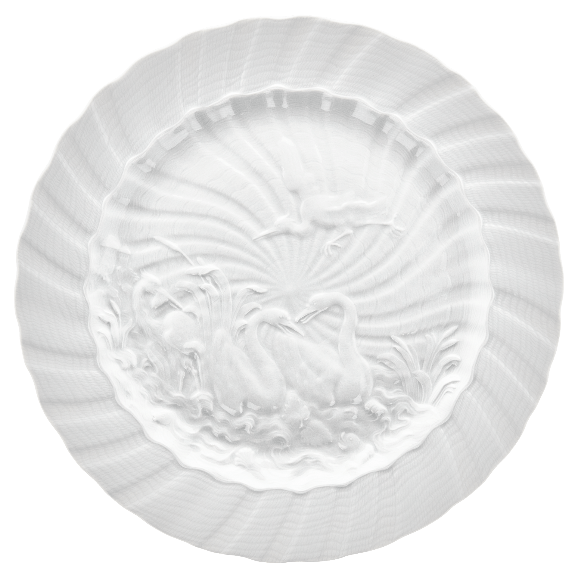 Platzteller, Weiß, Ø 32 cm | Meissen Schwanendessin 000001 - 05478 - Meissen Weimar