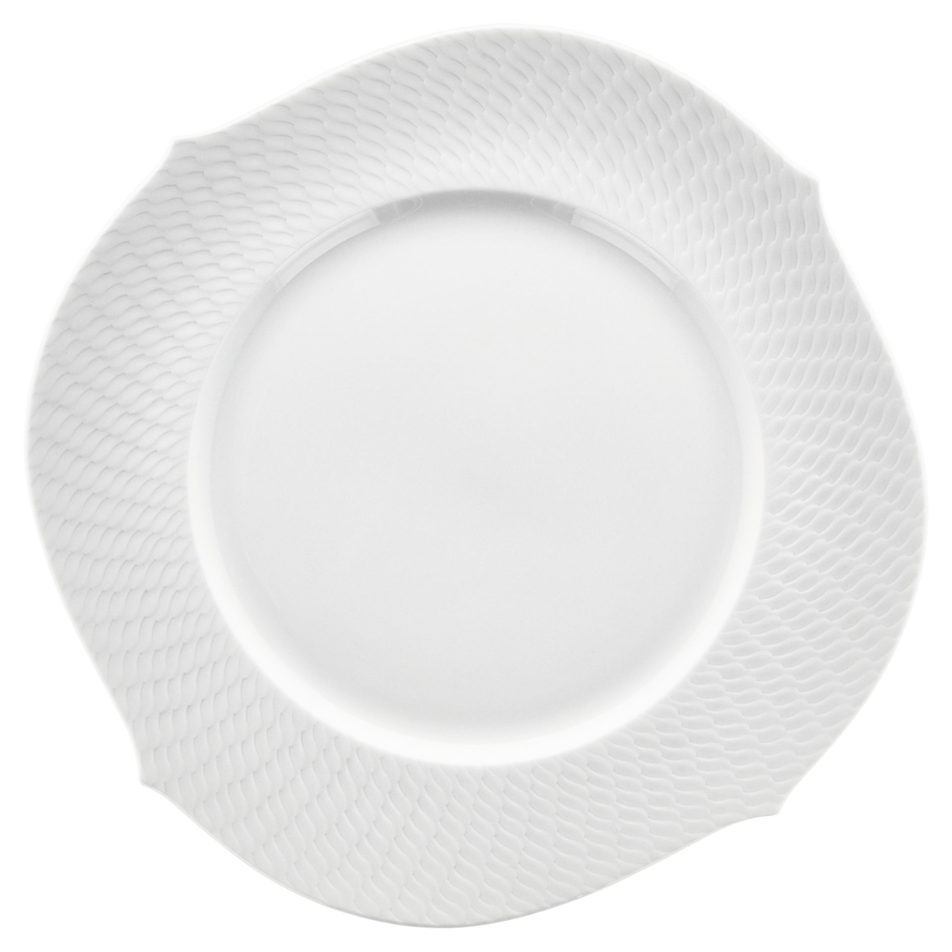 Platzteller, Weiß, Ø 33 cm | Meissen Wellenspiel Relief 000001 - 29478 - Meissen Weimar