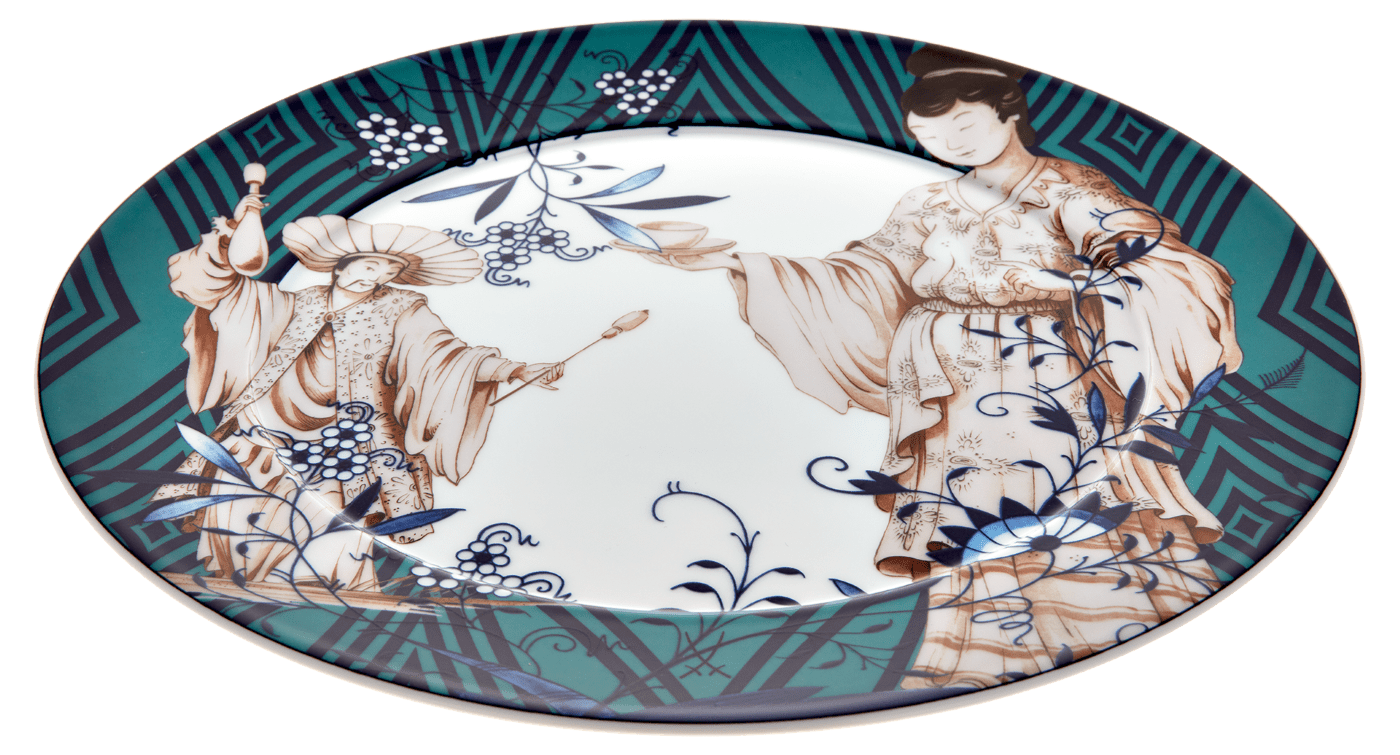 Platzteller,"Noble Chinese", Ø 33 cm | Meissen No.41 Collage 79a550 - 41478 - Meissen Weimar