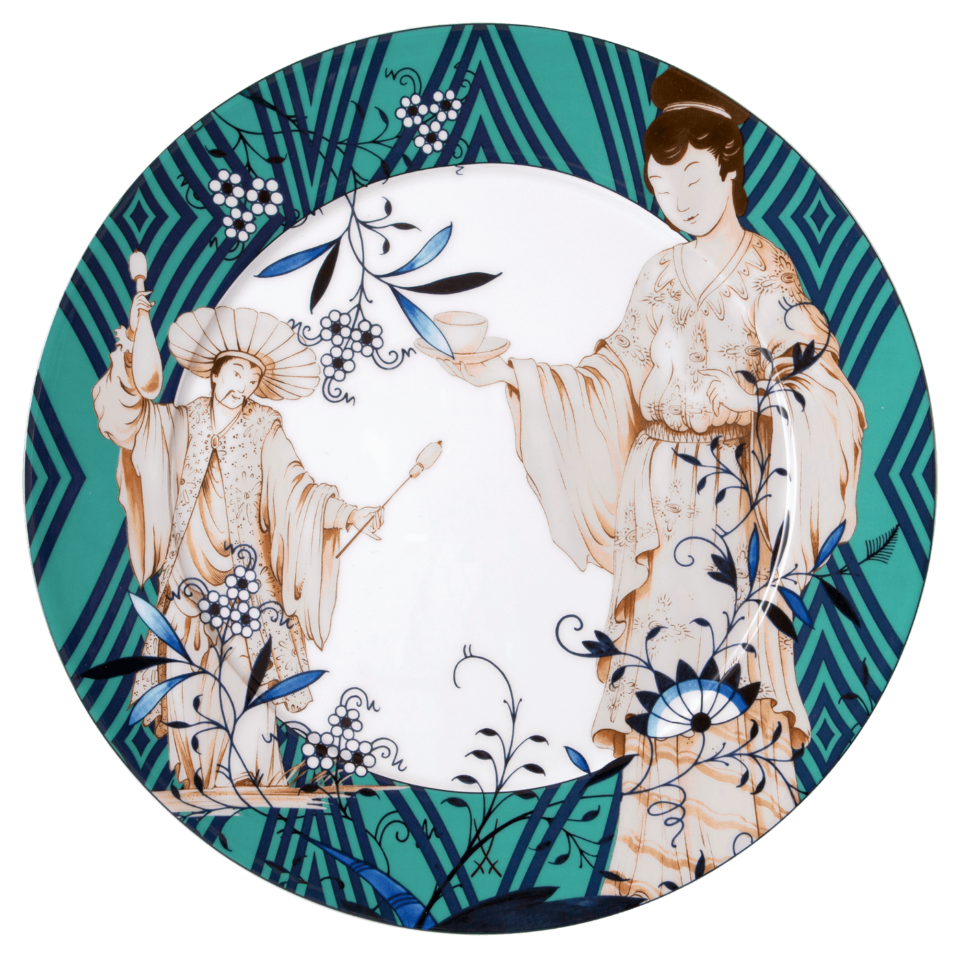Platzteller,"Noble Chinese", Ø 33 cm | Meissen No.41 Collage 79a550 - 41478 - Meissen Weimar