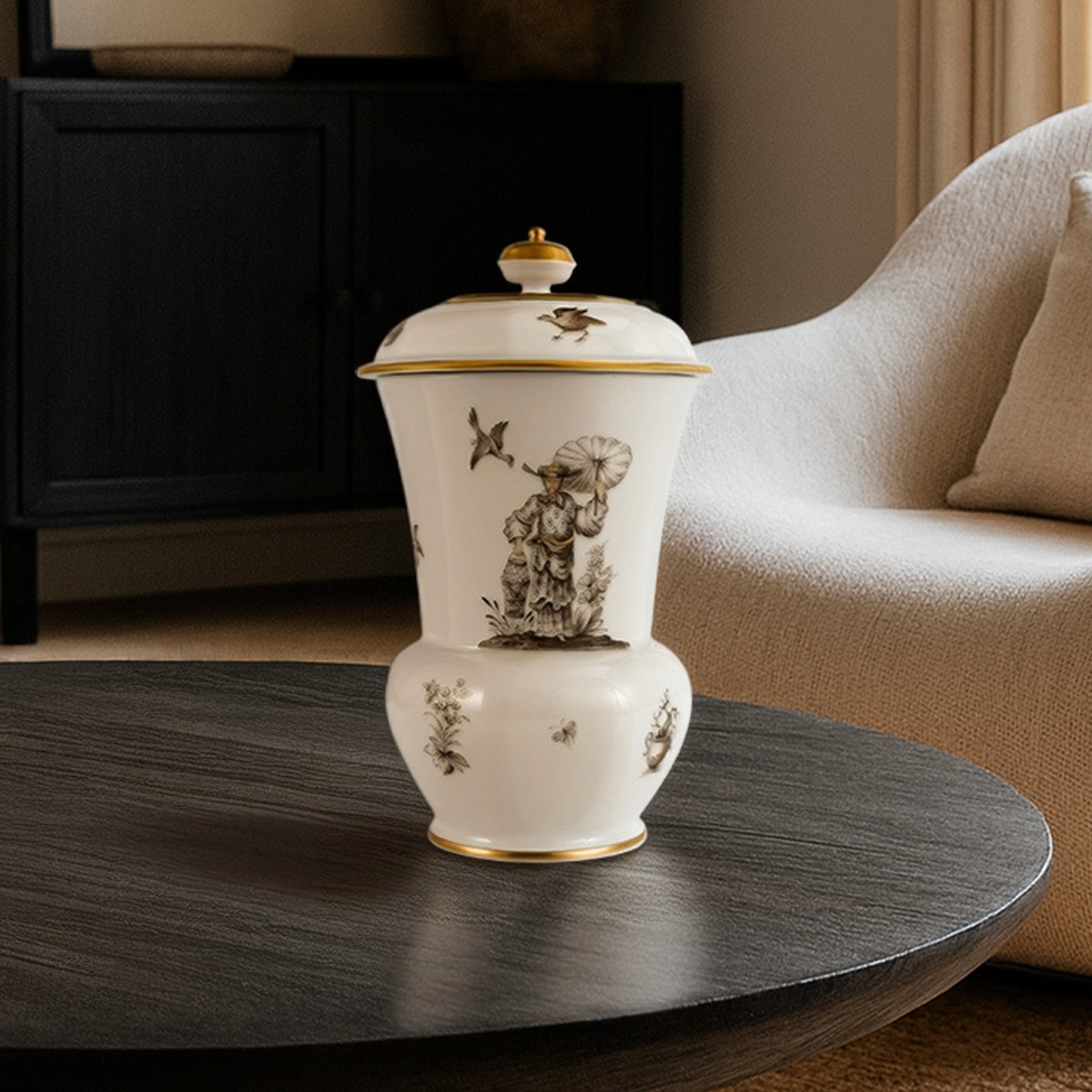 Pokal "Höroldtsche Chinoiserien", Lim. 25, H 18 cm | Meissen Limited Edition 28A874-51141 - Meissen Weimar