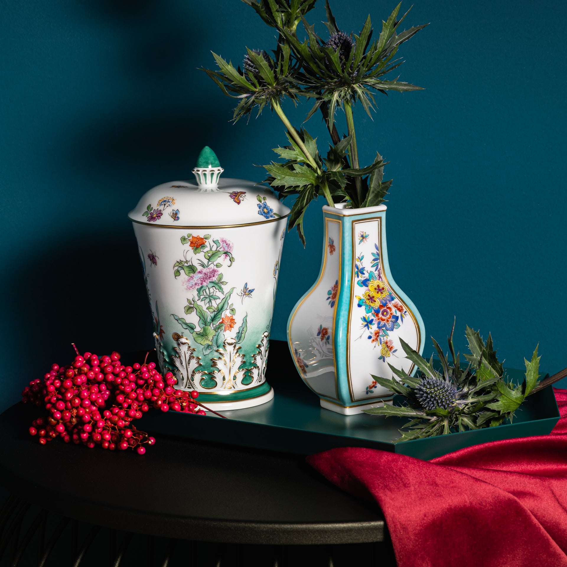 Pokal, Wiesenblumen, H 17 cm, Limitiert | Meissen Fine Dining 575374 - 51140 - Meissen Weimar