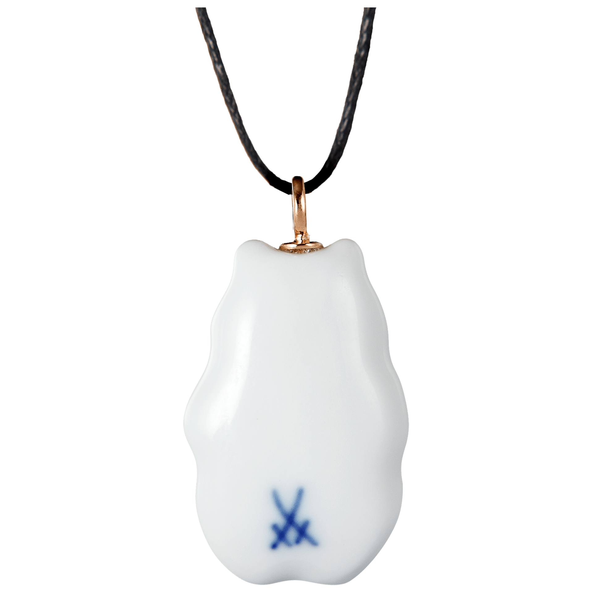 Porzellananhänger Halbrelief Panda Gold, H 3,5 cm | Meissen Porzellananhänger 900200-58m23 - Meissen Weimar