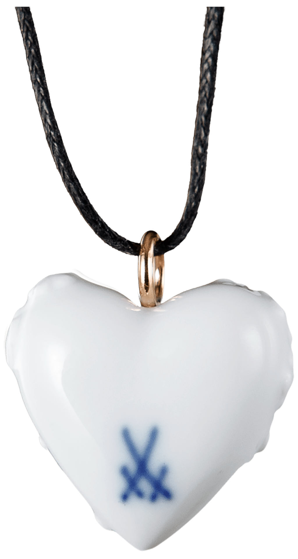 Porzellananhänger Herz mit Blütenkerne Gold, L 3 cm | Meissen Porzellananhänger 90a335-55m65 - Meissen Weimar