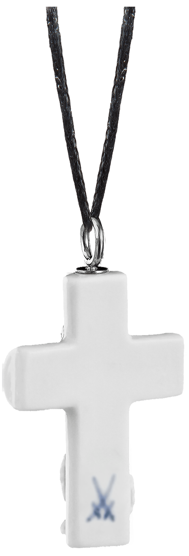 Porzellananhänger Kreuz Vergissmeinnicht Weiß, 5 g | Meissen Porzellananhänger 000001-55m68 - Meissen Weimar