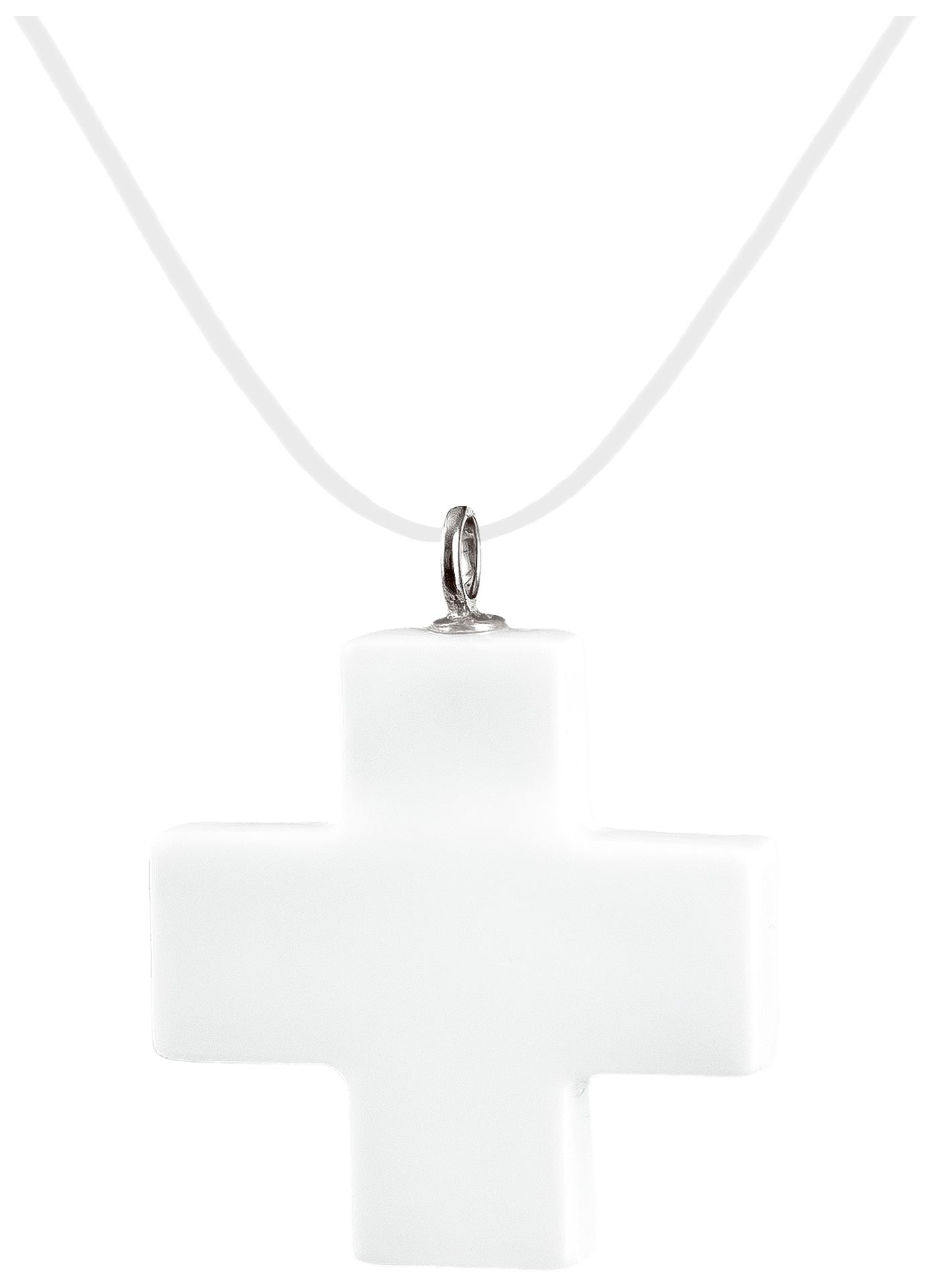 Porzellananhänger Kreuz Weiß, H 3,7 cm | Meissen Porzellananhänger 000001-55m41 - Meissen Weimar