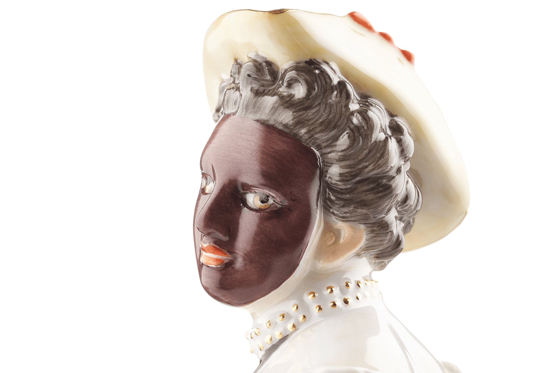Porzellanfigur Ortolana, Bunt und gold staffiert, H 17 cm | Meissen Figuren - Edition Italienische Komödie 900300 - 64561 - Meissen Weimar