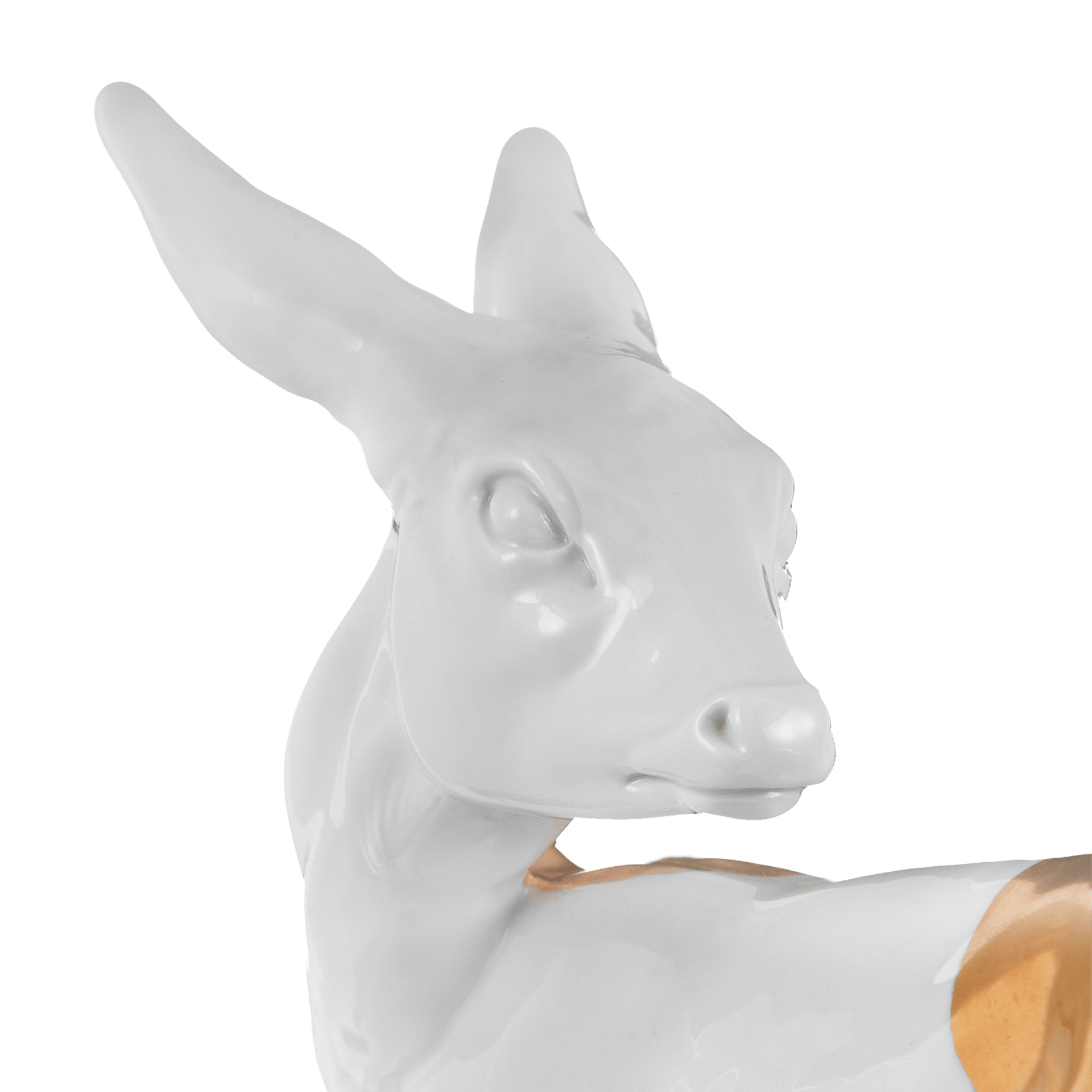 Reh, Gold staffiert, H 22 cm | Meissen Einzelplastik 900200 - 78715 - Meissen Weimar