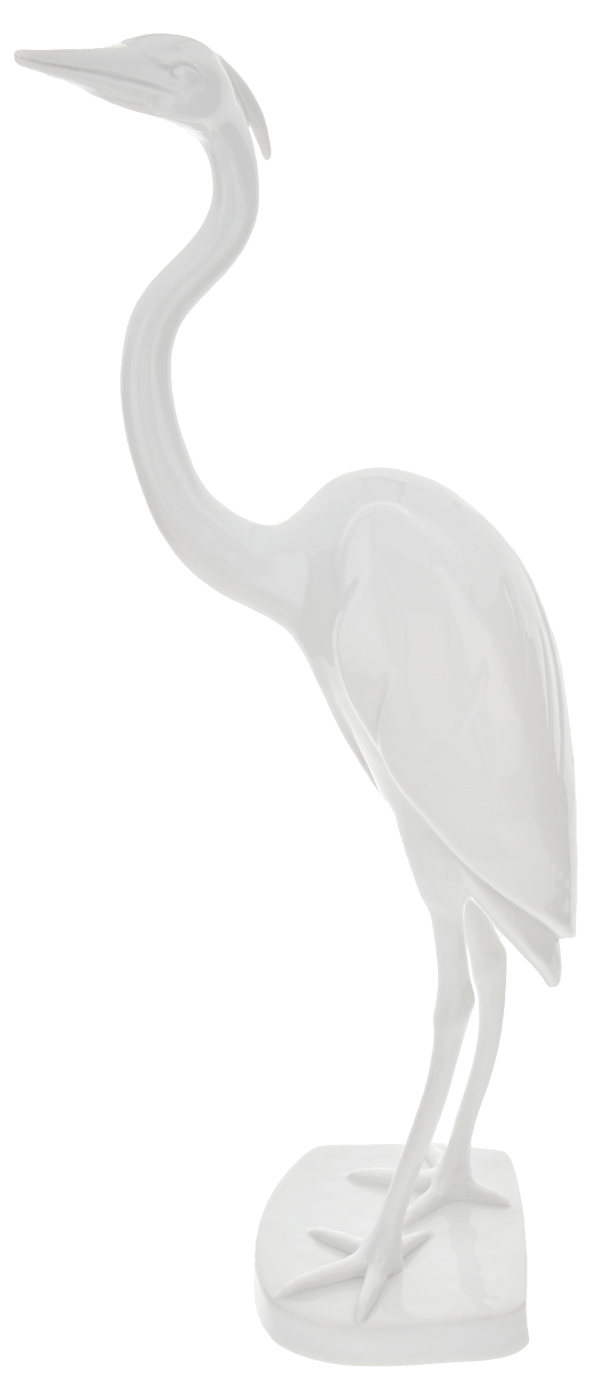 Reiher, Weiß, H 36 cm | Meissen Einzelplastik 000001 - 77301 - Meissen Weimar