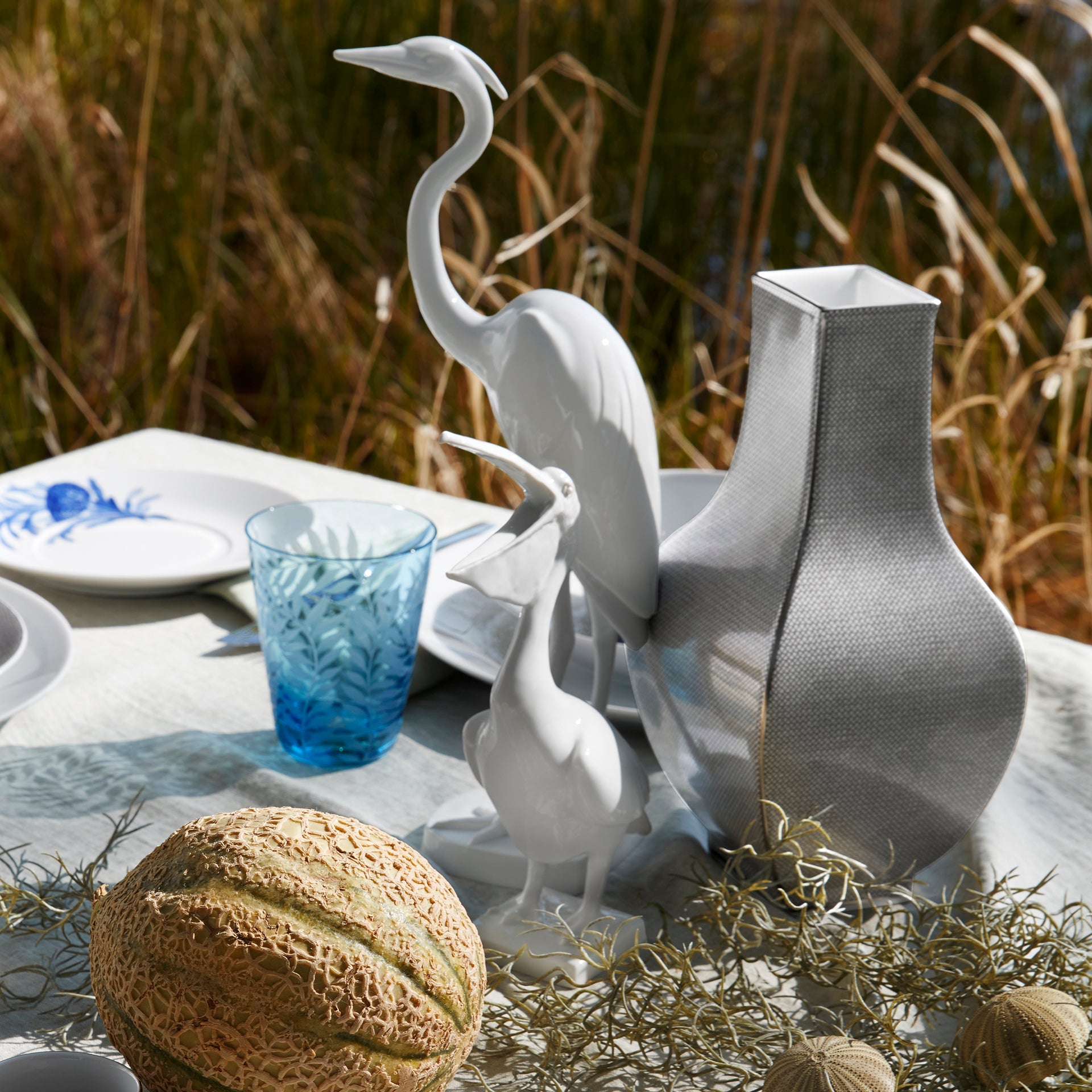 Reiher, Weiß, H 36 cm | Meissen Einzelplastik 000001 - 77301 - Meissen Weimar
