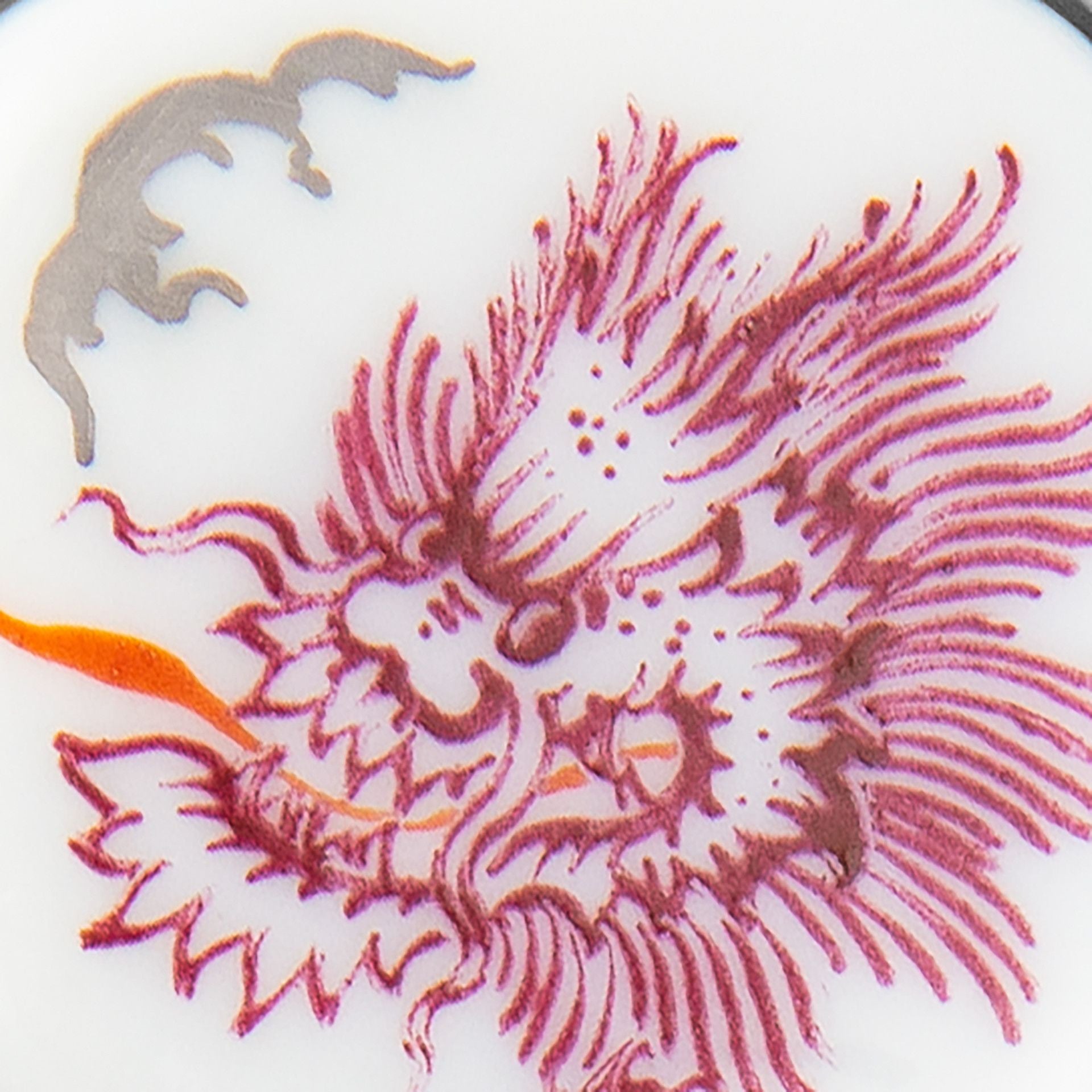 Reversnadel Ming - Drache Purpur Ø 1.8 cm | Meissen Herrenschmuck mpj60dr928c1 - Meissen Weimar