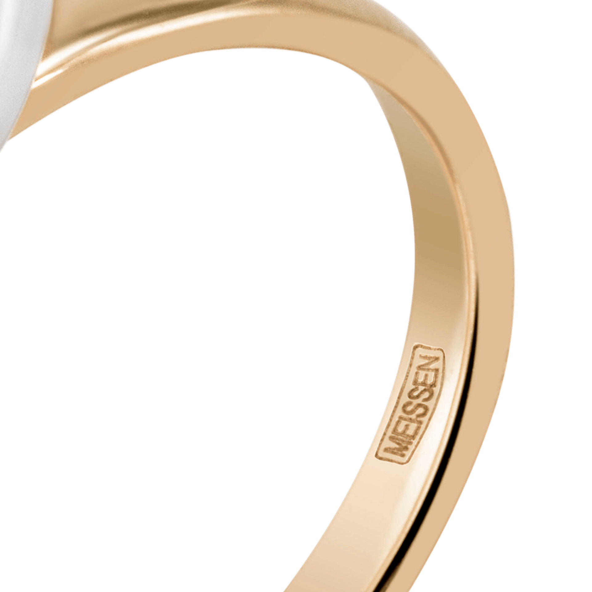 Ring 750 Gelbgold Ø 3,5 g, 1 Porzellanblüte mit Brillant | Meissen Royal Blossom Collection mpj10bl31600 - Meissen Weimar