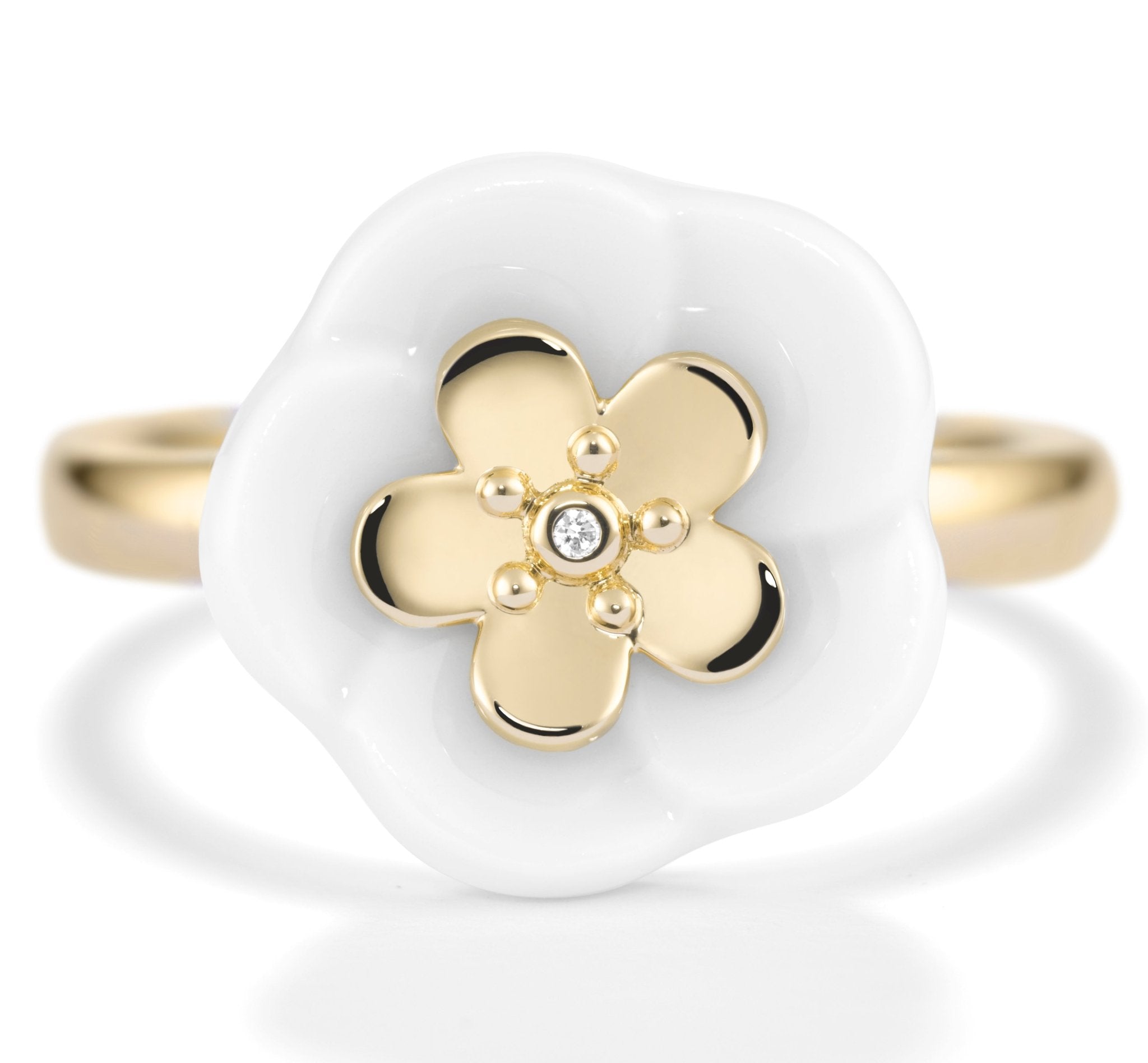 Ring Royal Blossom Bouquet Gelbgold 750, Brillant 0,01 ct | Meissen Royal Blossom Collection mpj10bl35700 - Meissen Weimar