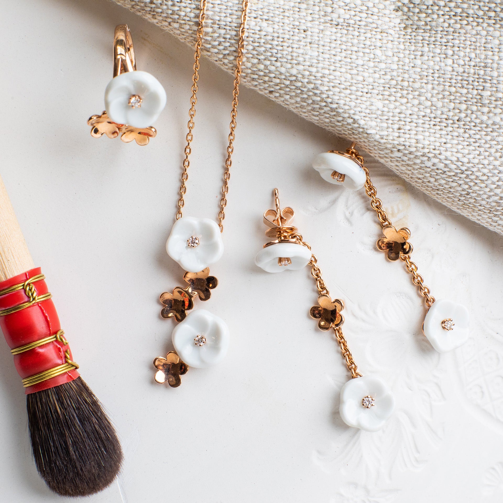 Ring Royal Blossom Bouquet, Roségold 750 | Meissen Royal Blossom Collection mpj10bl19600 - Meissen Weimar