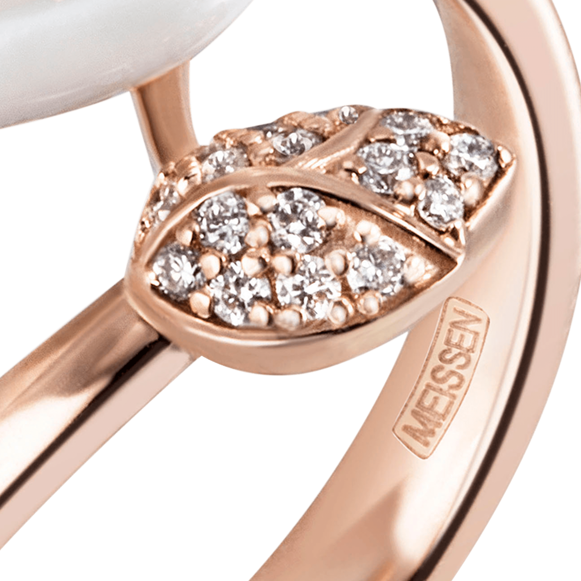 Ring Royal Blossom Gem Tansanit Blau, 50 mm, Roségold 750 | Meissen Royal Blossom Collection mpj10bl17600 - Meissen Weimar