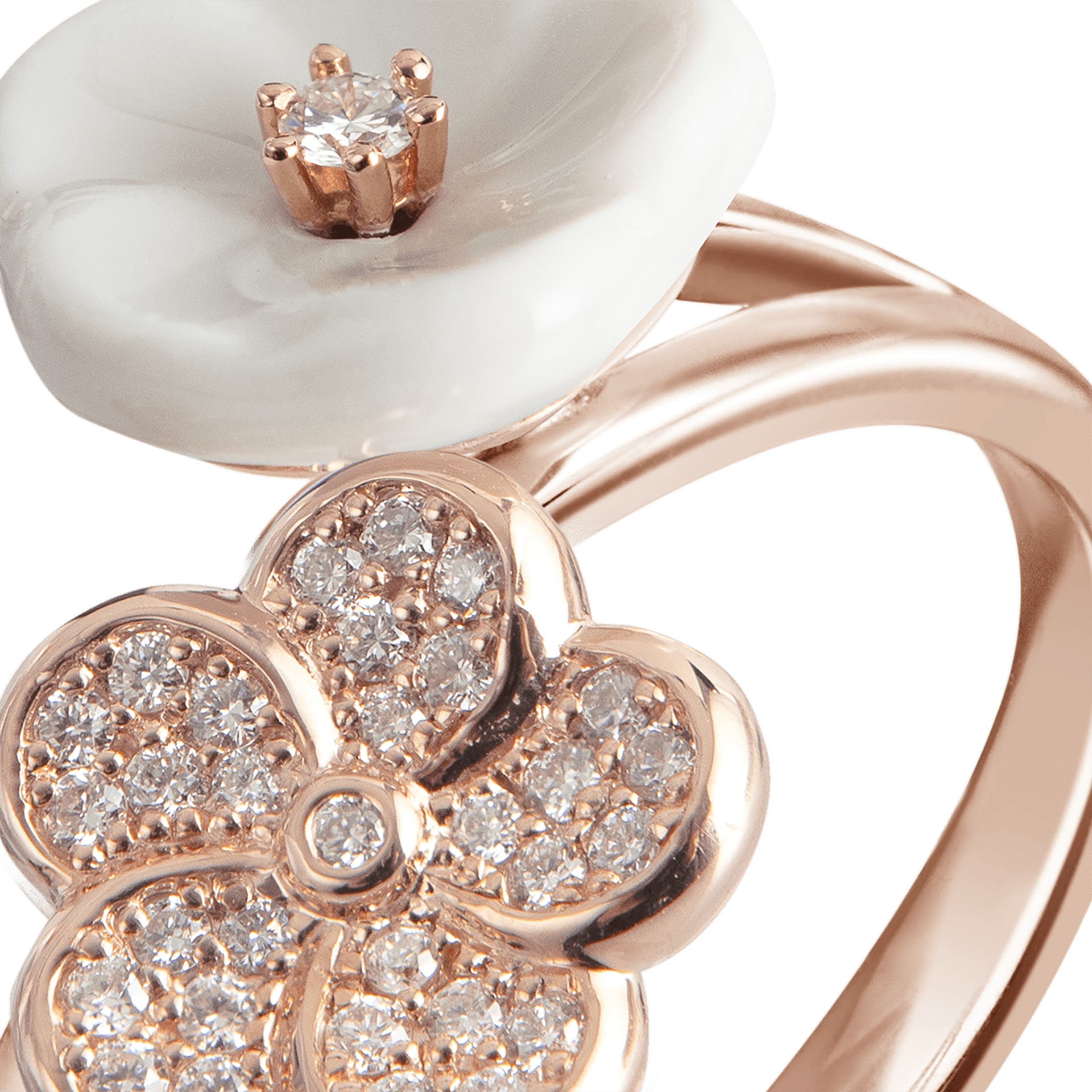 Ring Royal Blossom Pavé, Roségold 750, 5 g | Meissen Royal Blossom Collection mpj10bl17500 - Meissen Weimar
