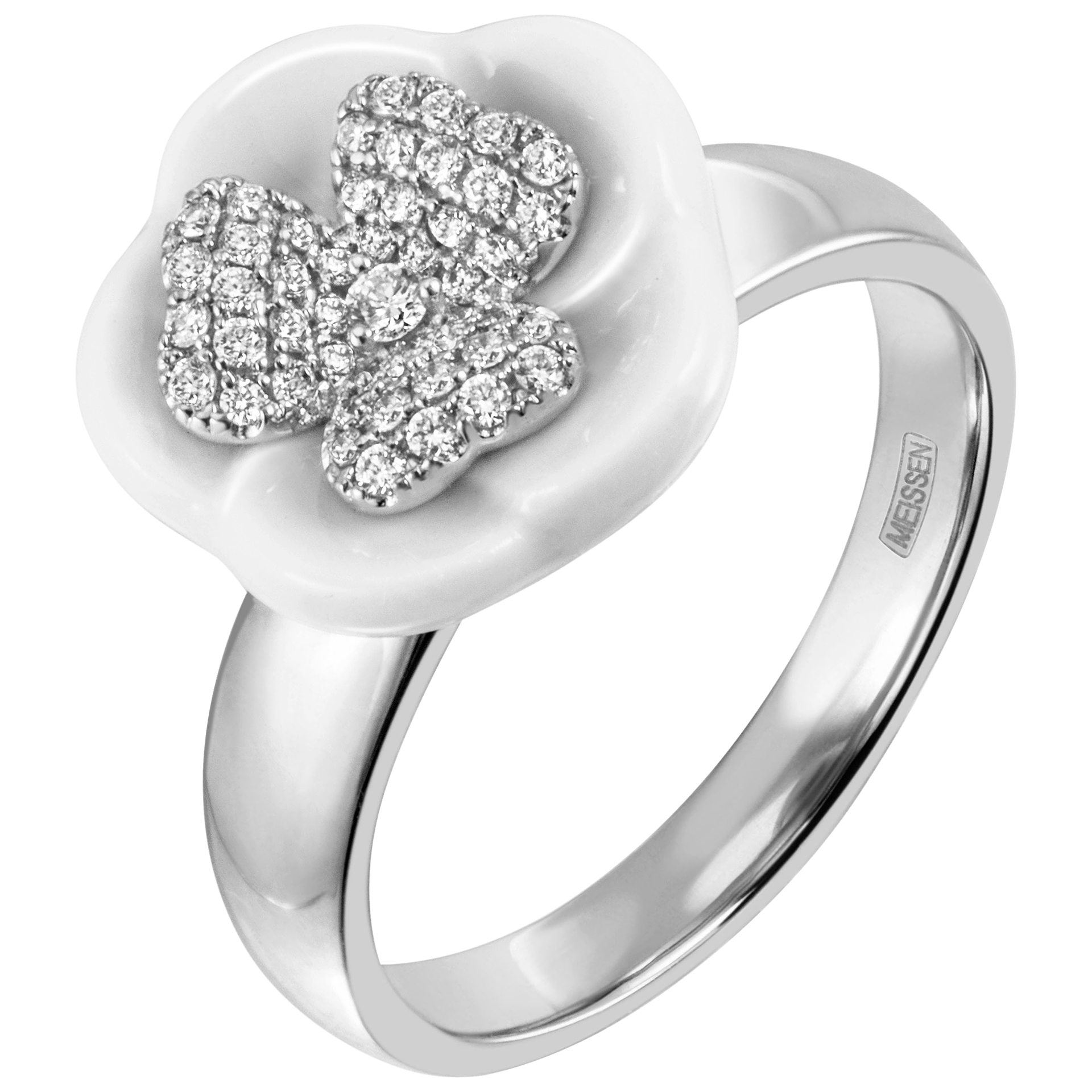 Ring Royal Blossom Pavé, Weißgold 750, Größe 50 mm | Meissen Royal Blossom Collection mpj10bl23300 - Meissen Weimar