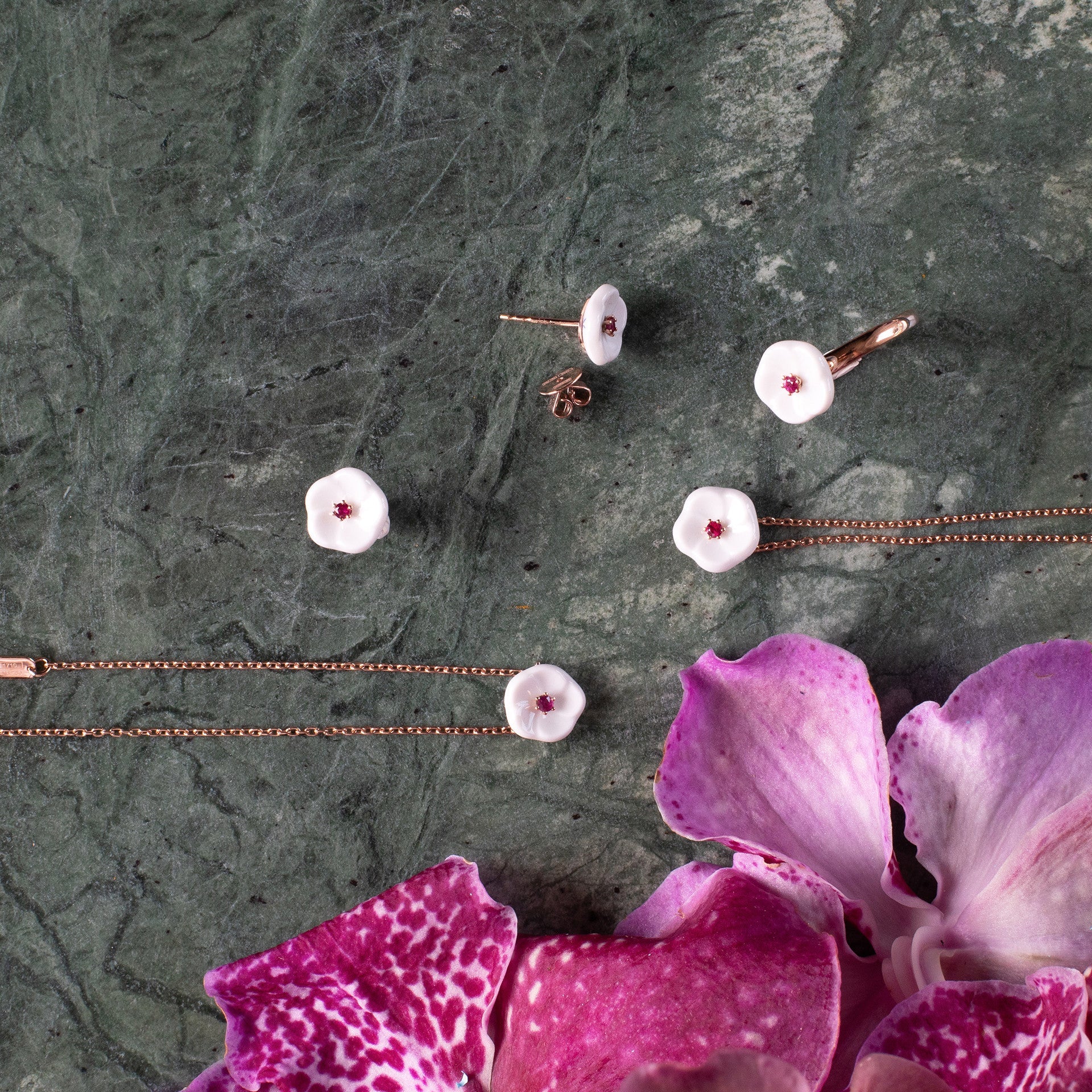 Ring Royal Blossom Rubin, Roségold 750, Gewicht 3 g | Meissen Royal Blossom Collection mpj10bl11900 - Meissen Weimar