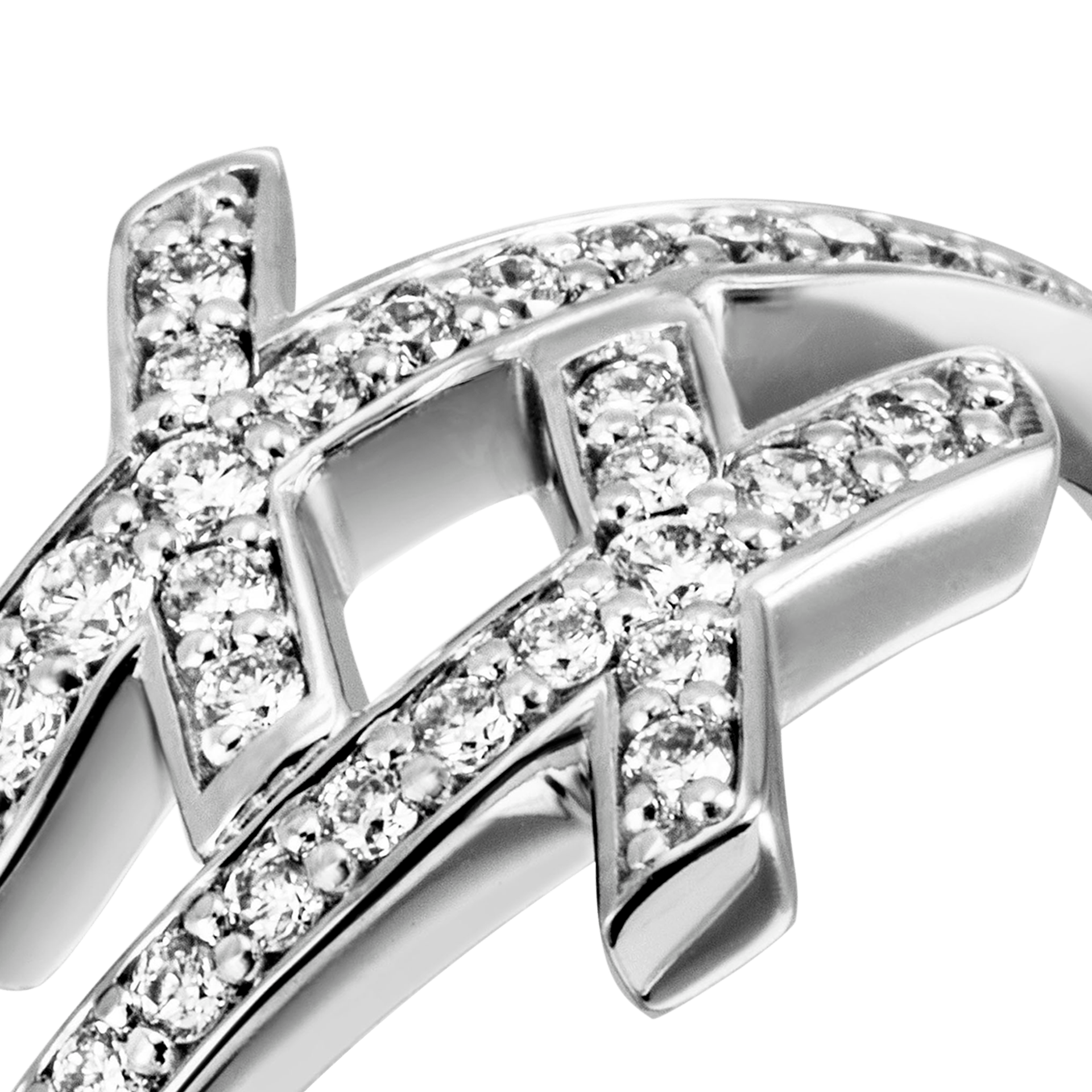 Ring Swords Pavé Weißgold 750, Gewicht ca. 3 g | Meissen Swords Collection mpj10sw22100 - Meissen Weimar