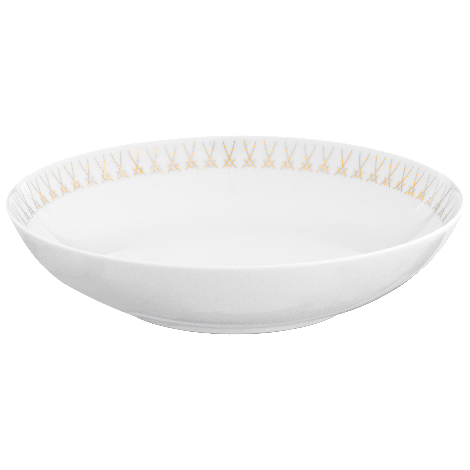 Salat - & Pastateller, Schwerterkante, Ø 22,5 cm | Meissen No.41 Swords Luxury Gold 79a221 - 54169 - Meissen Weimar