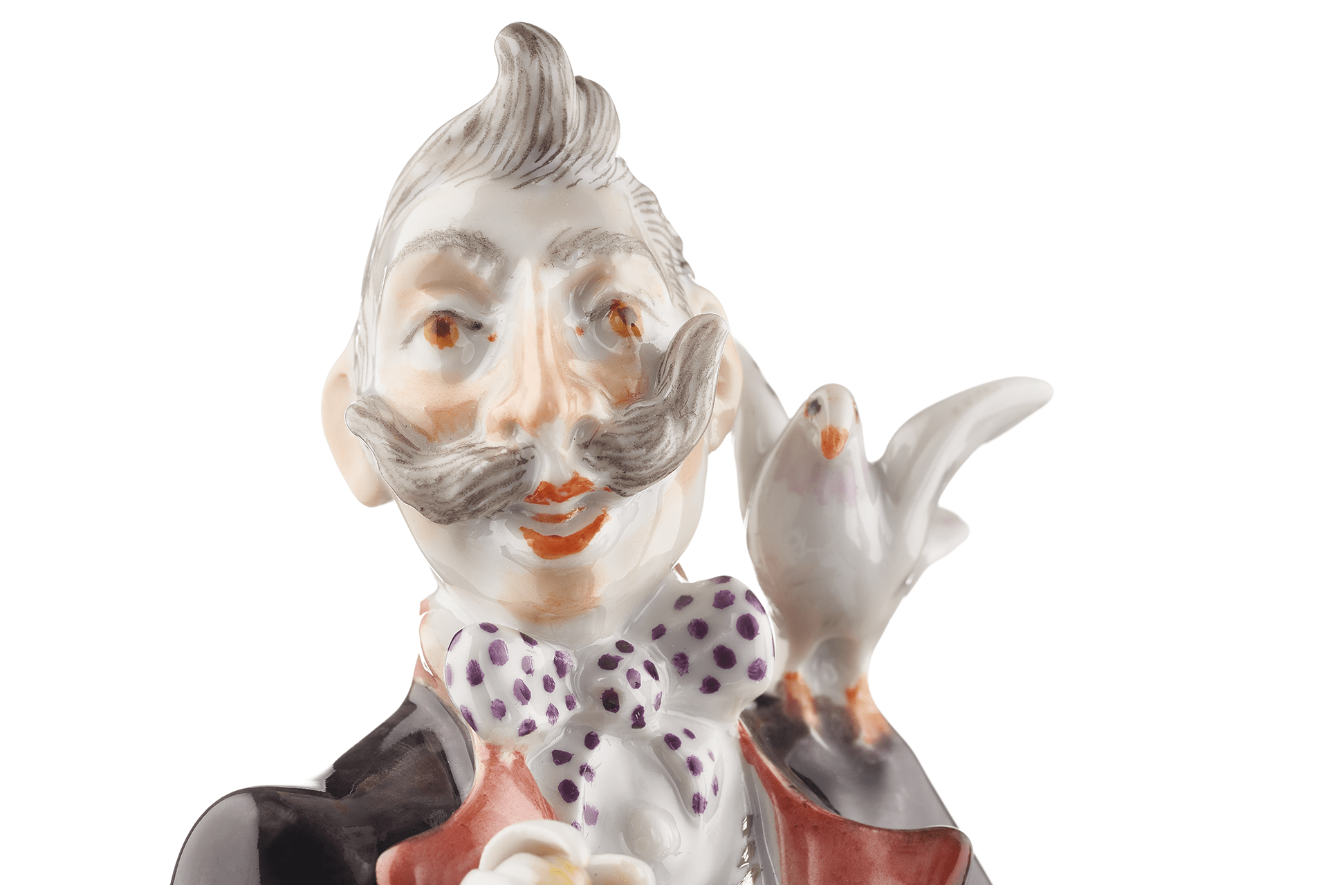 Sammelfigur Zirkus Zauberer, Bunt und gold staffiert, H 24 cm | Meissen Figuren Individuell 900300 - 60461 - Meissen Weimar
