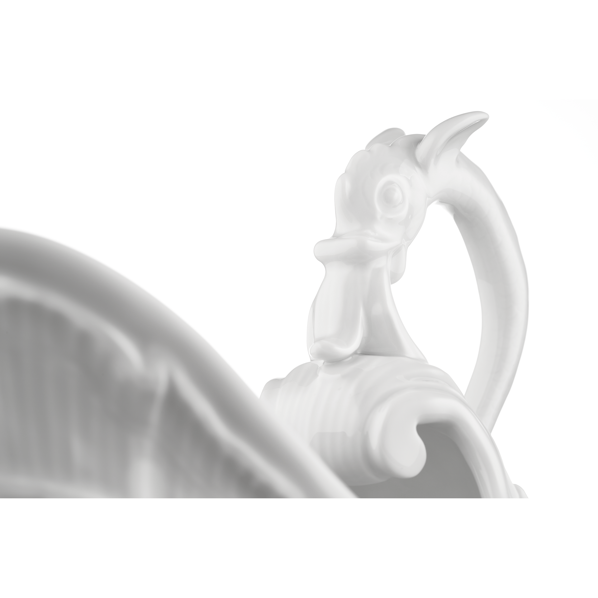 Sauciere, Delphinhenkel, Weiß, V 0,25 l | Meissen Schwanendessin 000001 - 05228 - Meissen Weimar