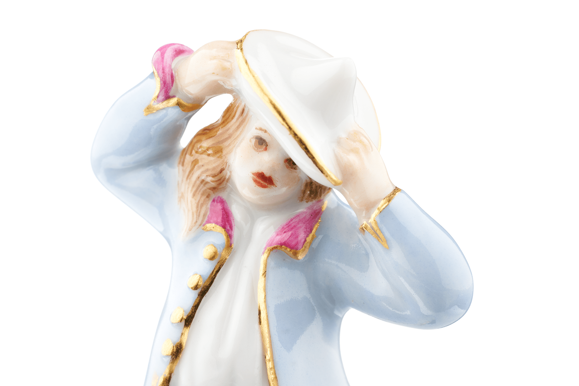 Schach Bauer, bunt und gold staffiert, H 4.8 cm | Meissen Figuren Individuell 900300 - 60705 - Meissen Weimar