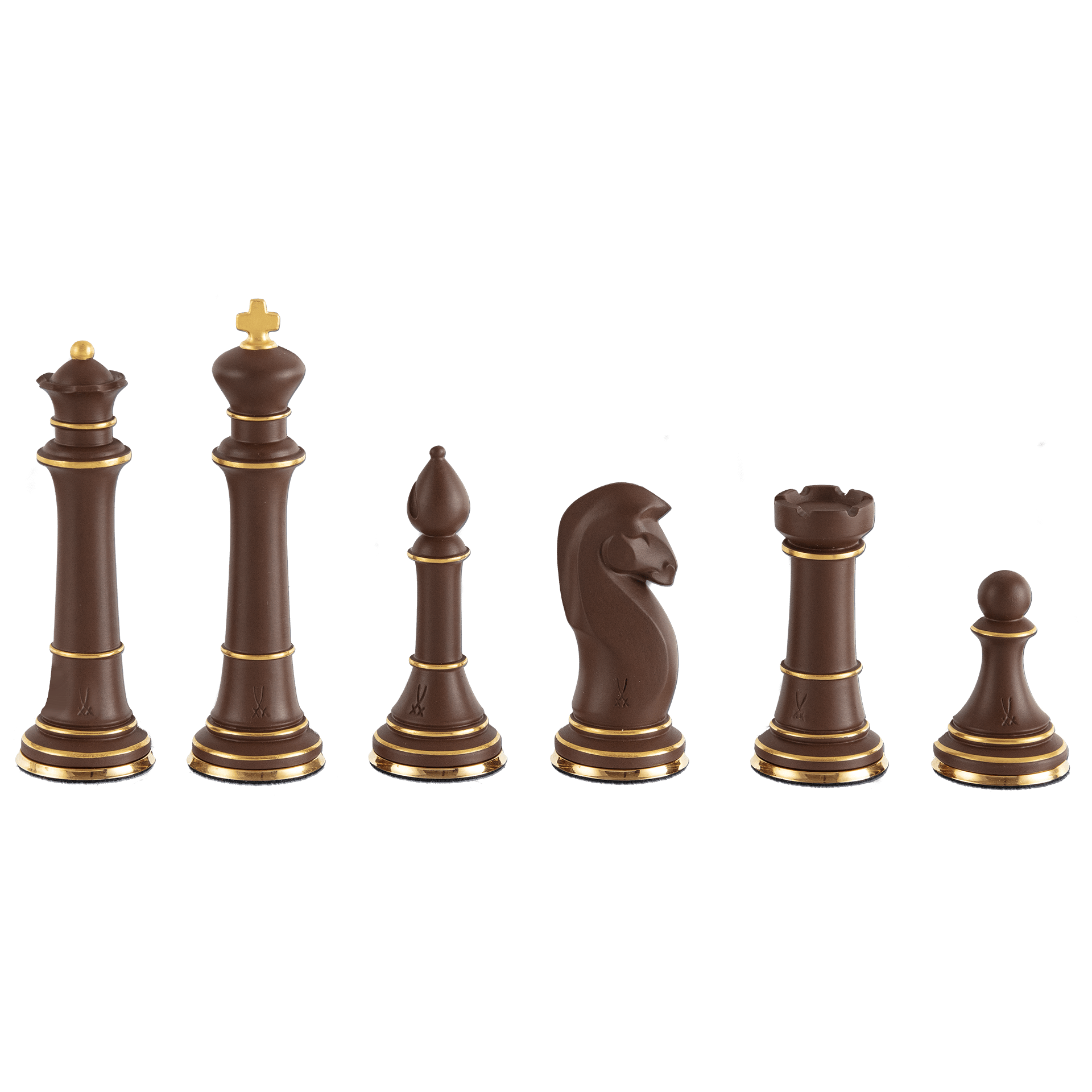 Schachspiel Figuren gold staffiert, L 50 cm | Meissen Fine Dining 943790 - 85m46 - Meissen Weimar