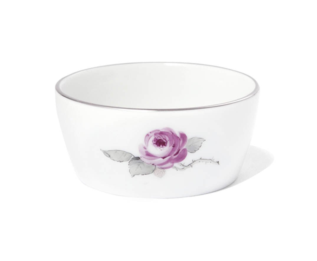 Schälchen, klein, Rose, schwarz, purpur, platin, Ø 6 cm | Meissen Cosmopolitan 71A304 - 37190 - Meissen Weimar