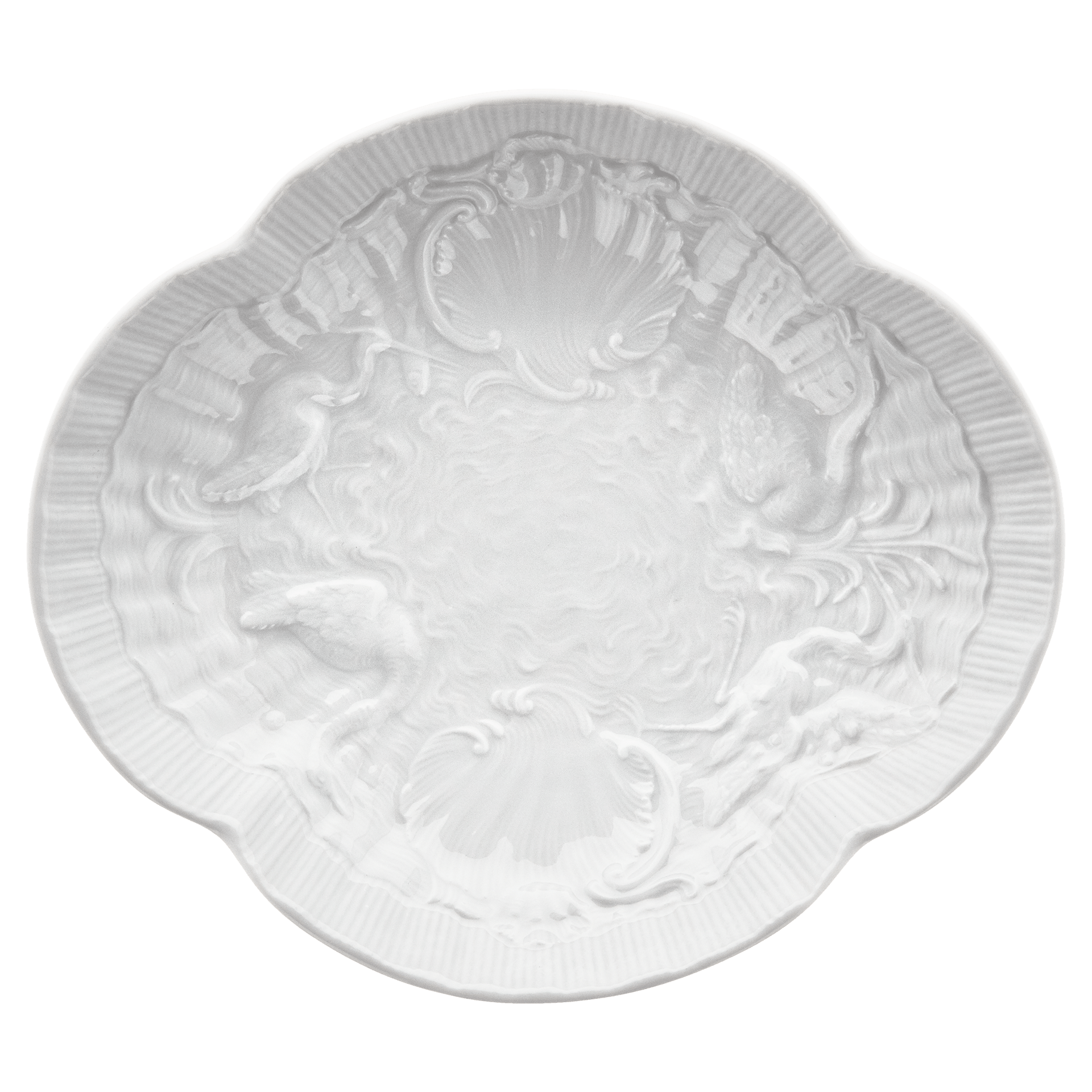 Schälchen oval, L 15 cm, weiß | Meissen Schwanendessin 000001 - 05284 - Meissen Weimar