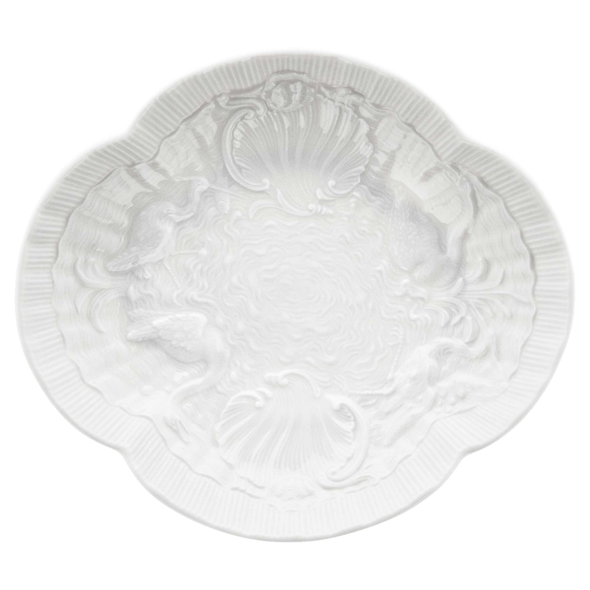 Schälchen, weiß, L 13 cm | Meissen Schwanendessin 000001 - 05283 - Meissen Weimar