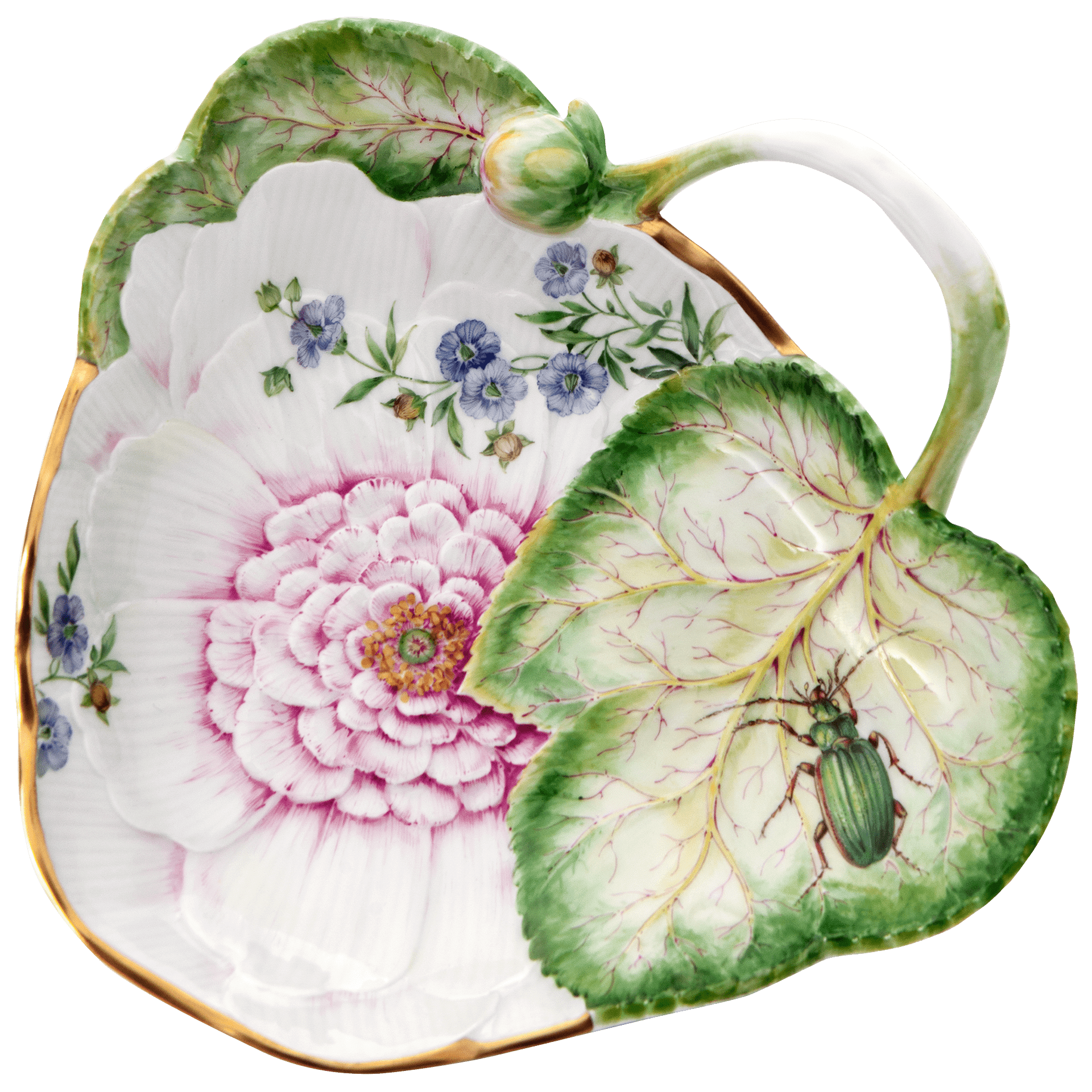 Schale eckig, klein, 21 x 19 cm | Meissen Päonie 20A684 - 53264 - Meissen Weimar