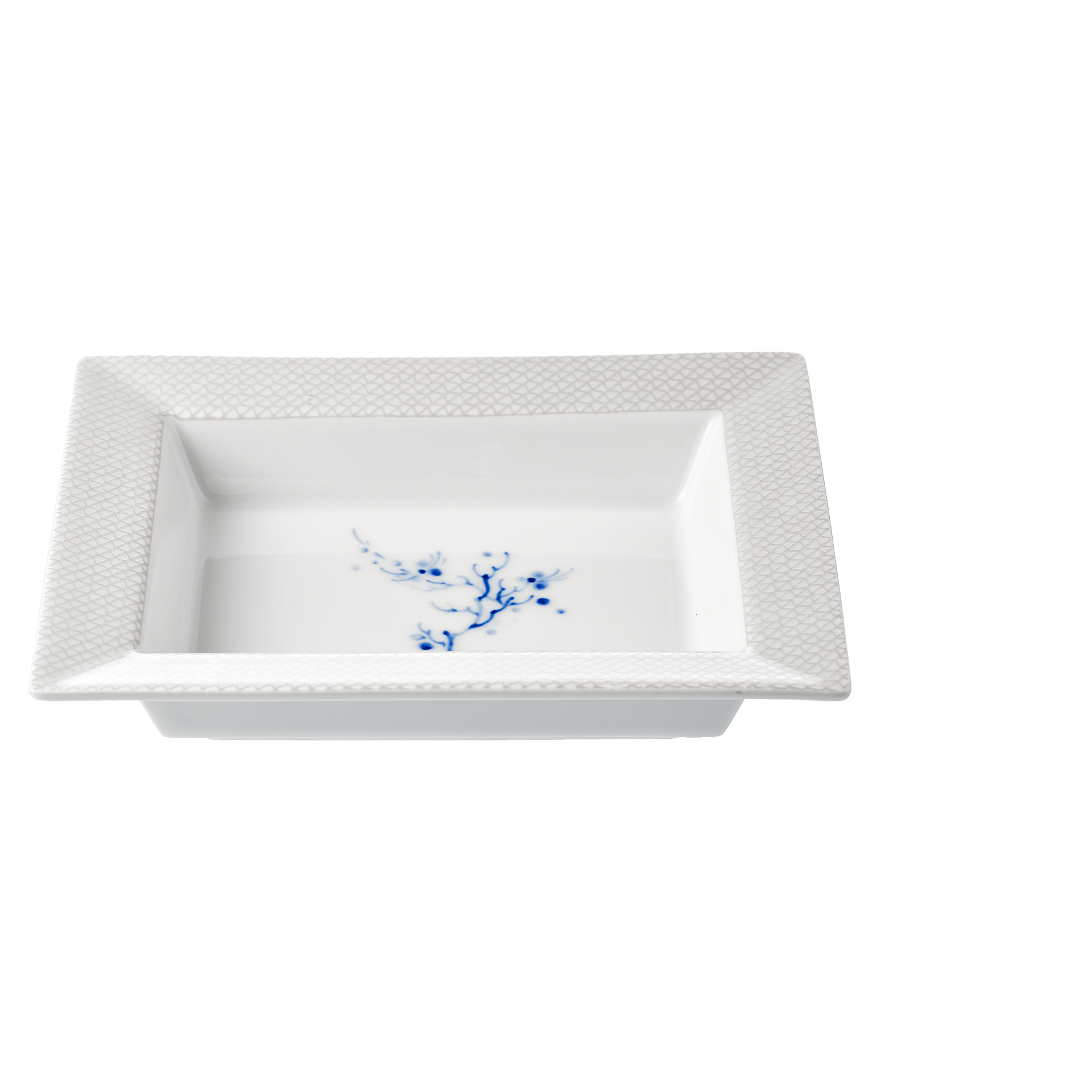Schale eckig, klein, Blue Orchid White, 12,3 x 10 cm | The Meissen Vide - Poche - Collection 79A465 - 53268 - Meissen Weimar
