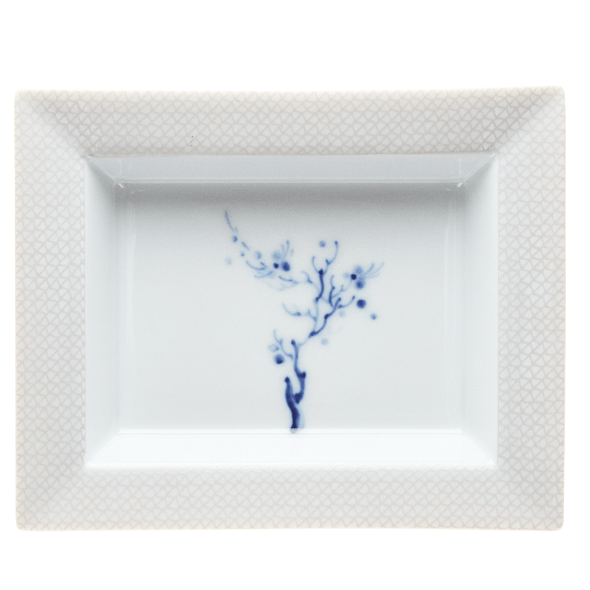 Schale eckig, klein, Blue Orchid White, 12,3 x 10 cm | The Meissen Vide - Poche - Collection 79A465 - 53268 - Meissen Weimar