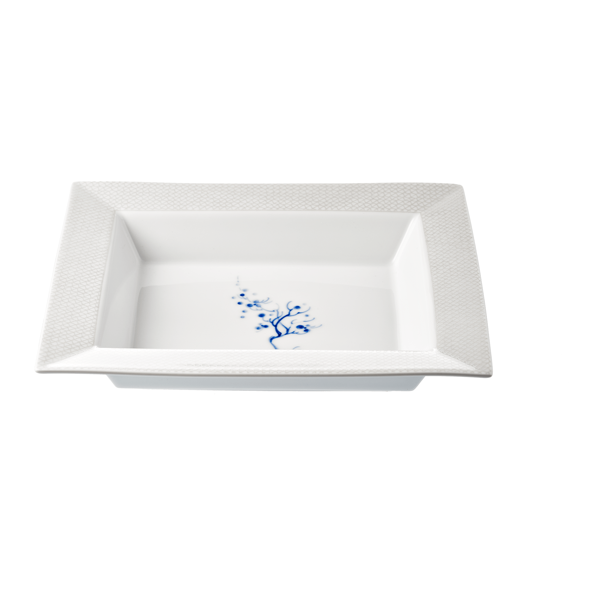 Schale eckig, mittel, Blue Orchid White, 16 x 13,5 cm | The Meissen Vide - Poche - Collection 79A465 - 53269 - Meissen Weimar