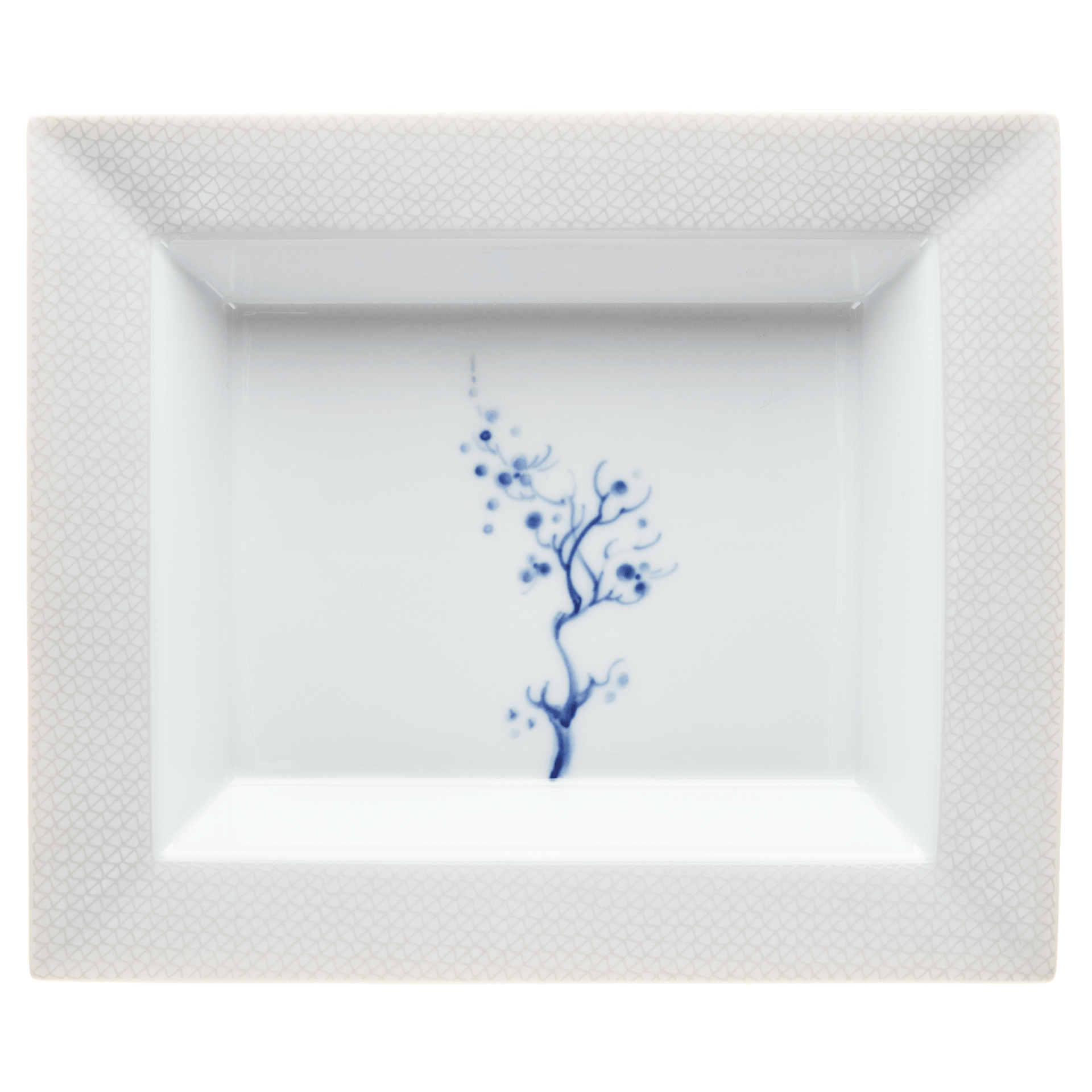 Schale eckig, mittel, Blue Orchid White, 16 x 13,5 cm | The Meissen Vide - Poche - Collection 79A465 - 53269 - Meissen Weimar