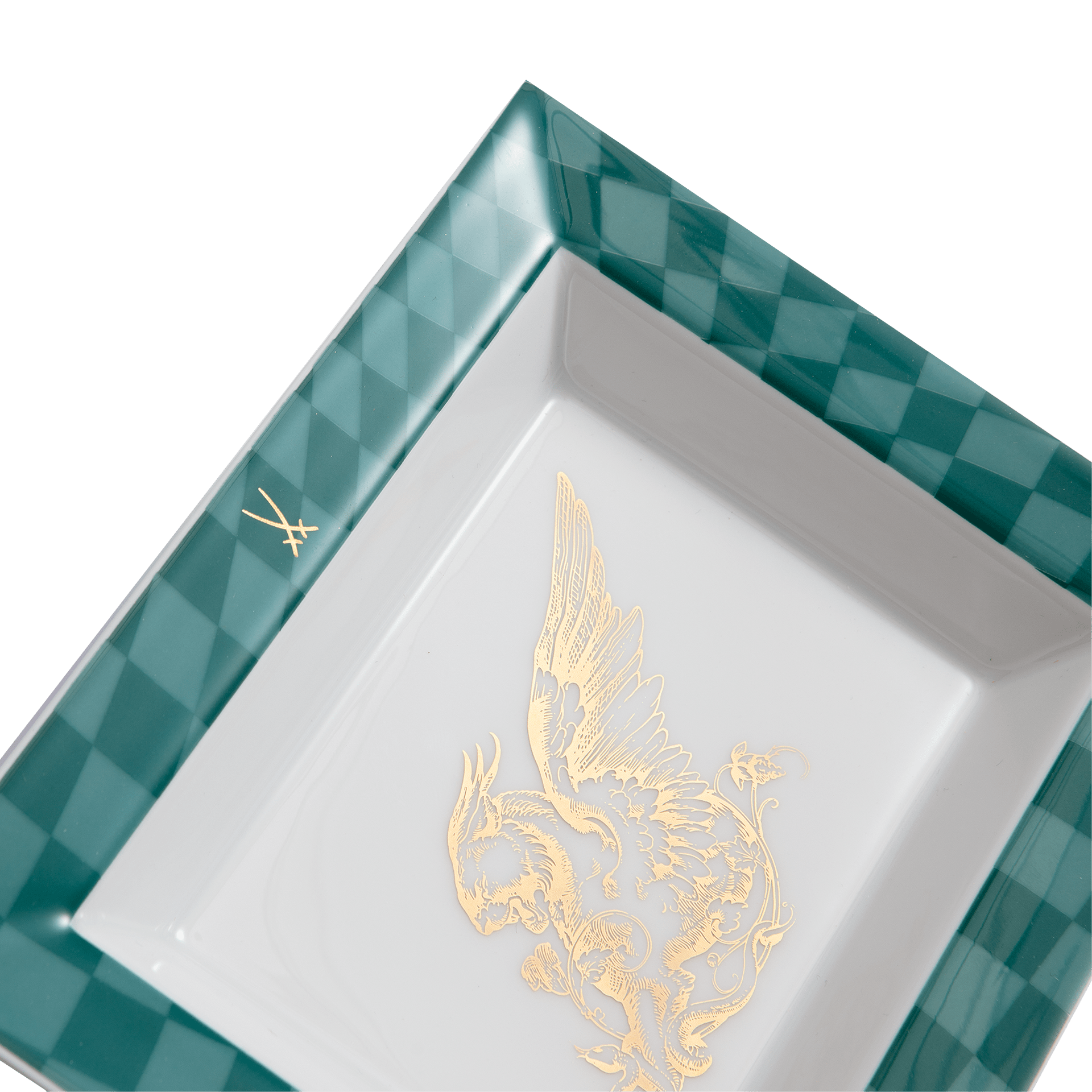 Schale eckig, mittel, Geflügelte Löwin, 16 x 13,5 cm | The Meissen Vide - Poche - Collection 79A888 - 53269 - Meissen Weimar