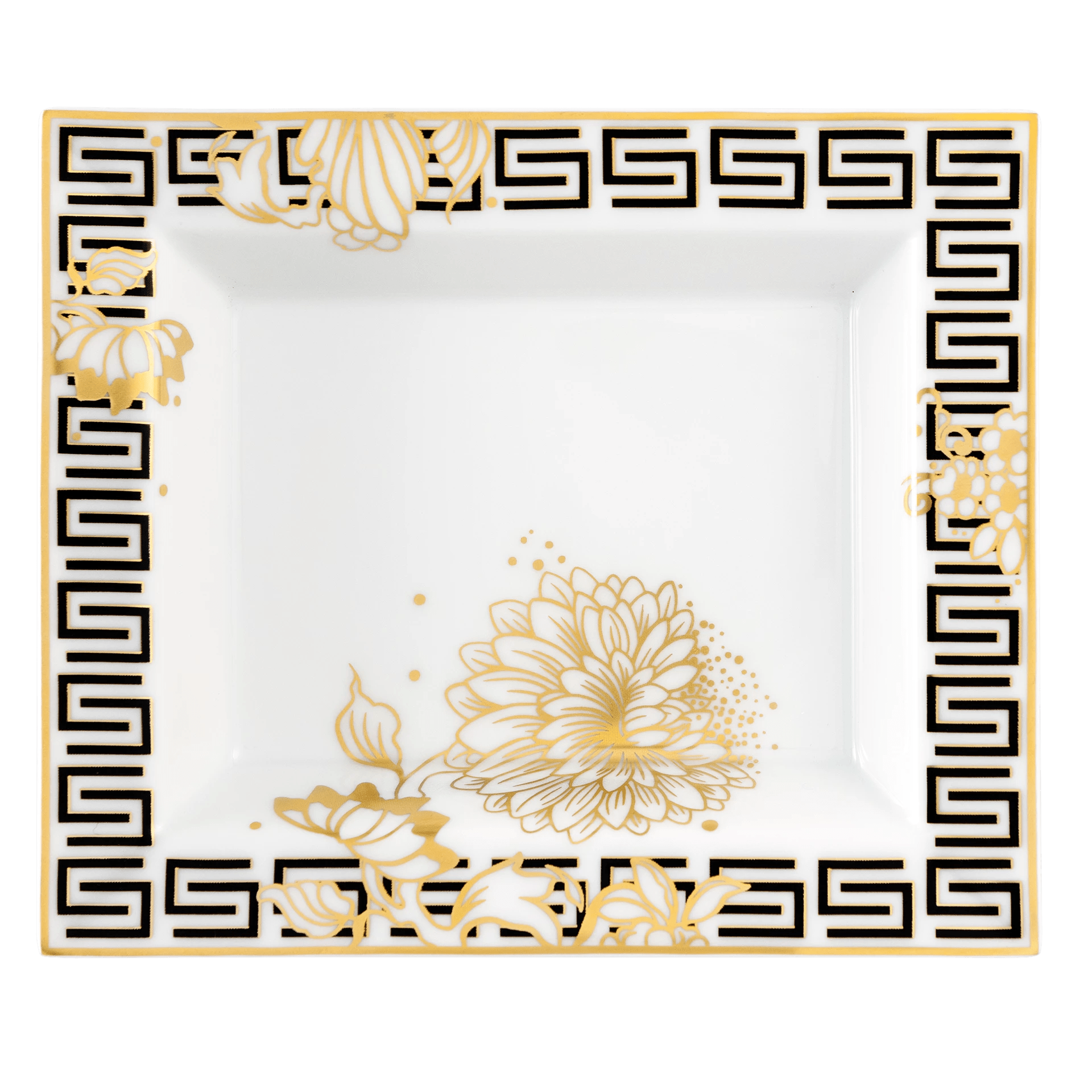 Schale eckig, mittel, "Golden Onion Style", 16 x 13,5 cm  | The Meissen Vide - Poche - Collection 79B603 - 53269 - Meissen Weimar