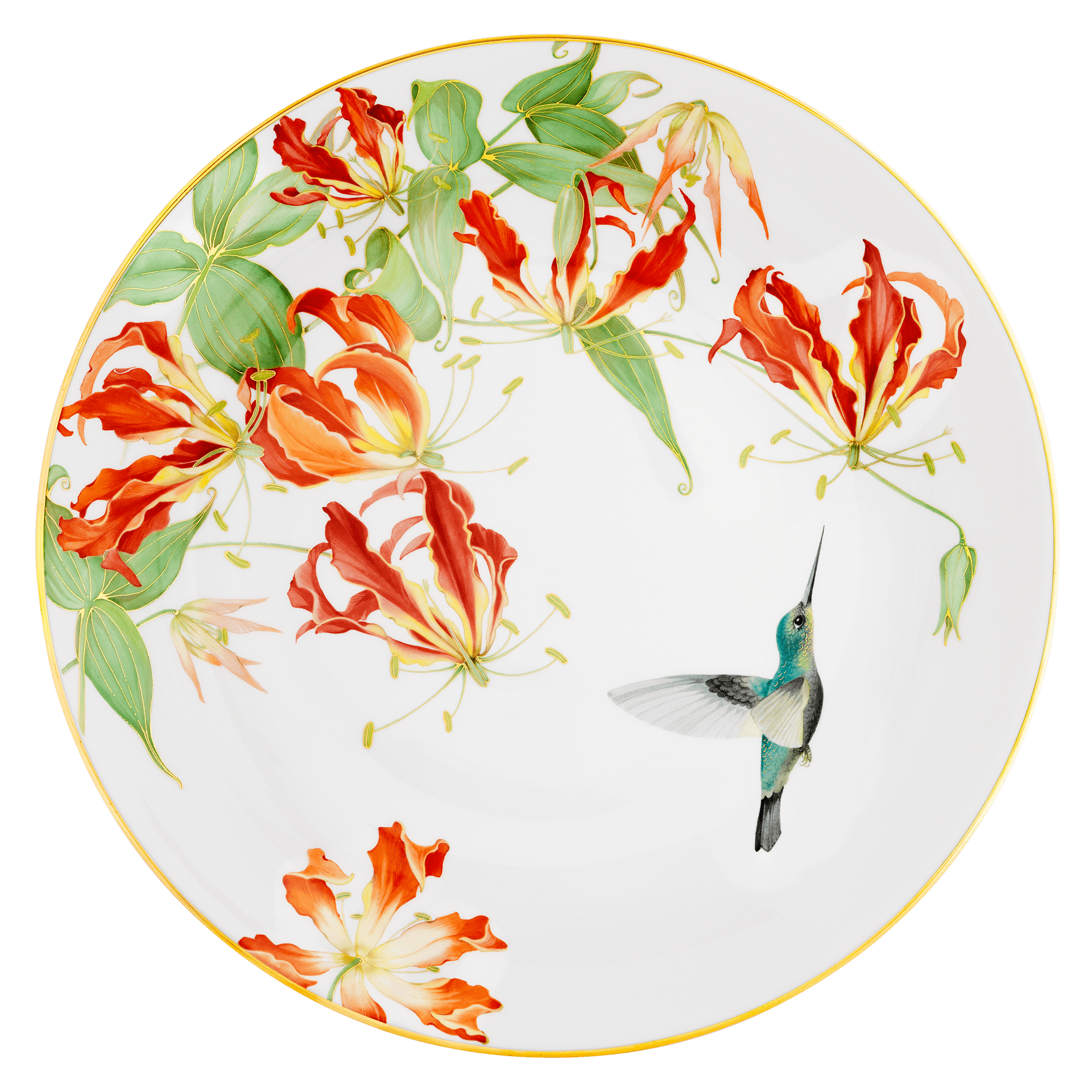 Schale "Gloriosa mit Kolibri", Lim. 15, L 34 cm | Meissen Limitierte Meisterwerke 239384-54607 - Meissen Weimar