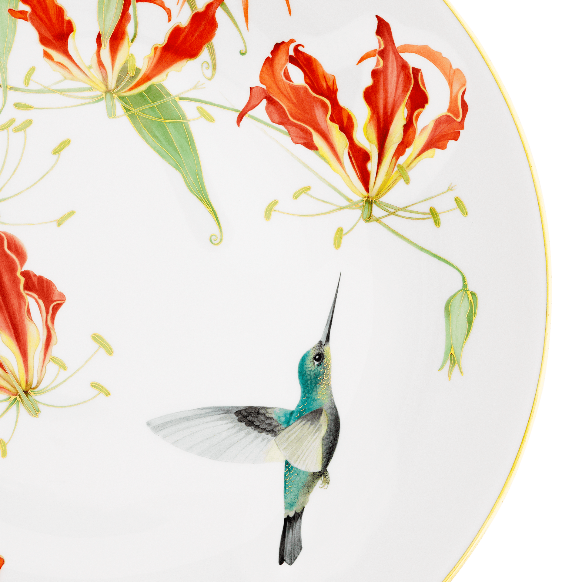 Schale "Gloriosa mit Kolibri", Lim. 15, L 34 cm | Meissen Limitierte Meisterwerke 239384-54607 - Meissen Weimar