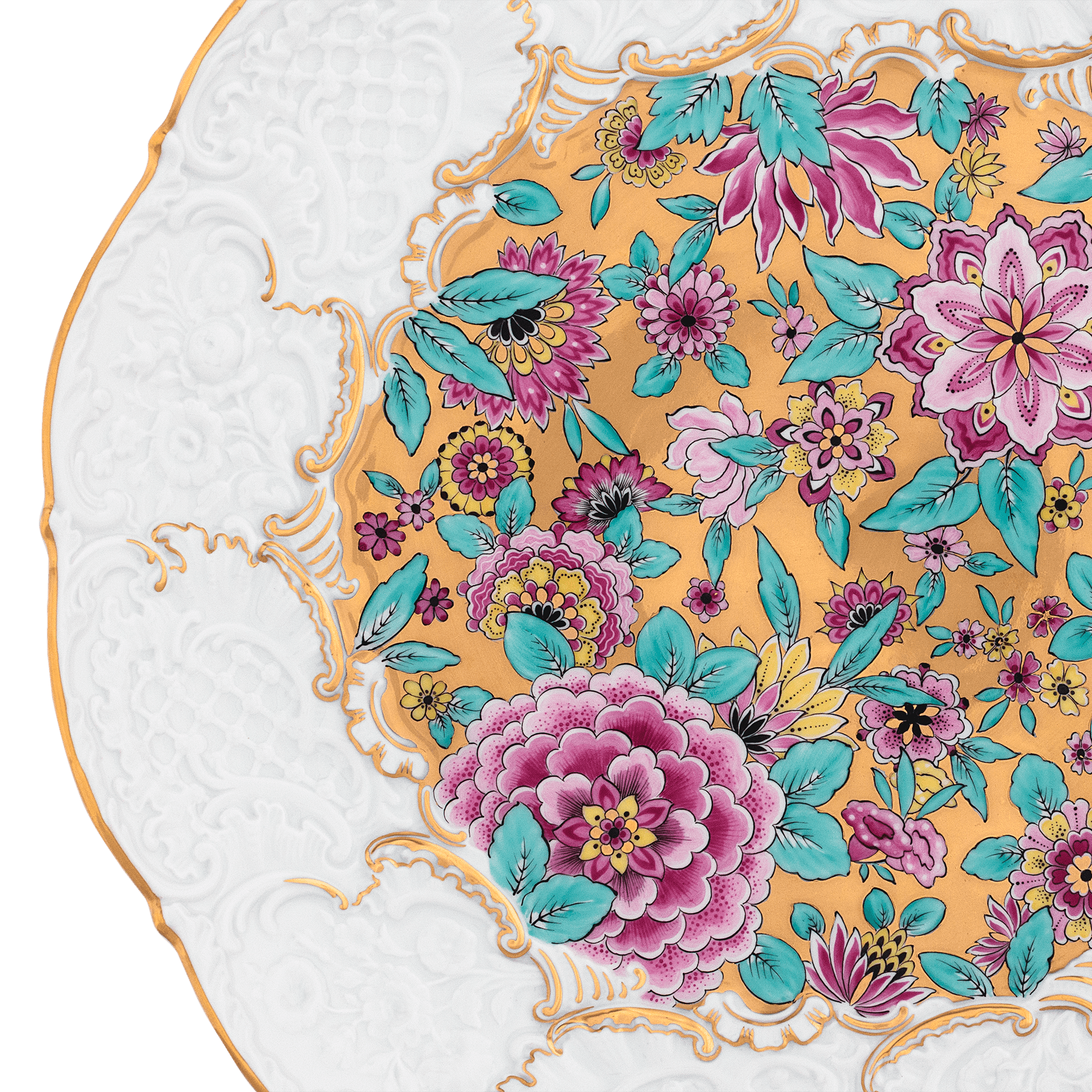 Schale "Grafische Blütenfantasie", Lim. 25, 29 cm | Meissen Limited Edition 57A474-54147 - Meissen Weimar