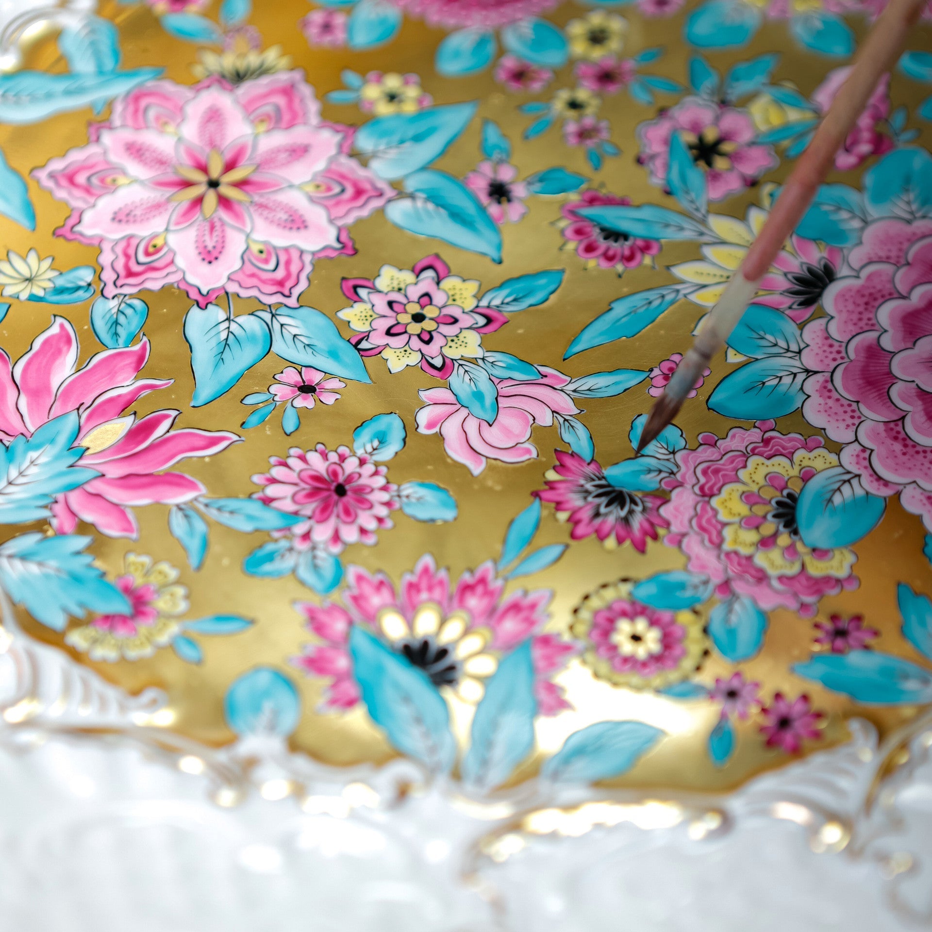 Schale "Grafische Blütenfantasie", Lim. 25, 29 cm | Meissen Limited Edition 57A474-54147 - Meissen Weimar