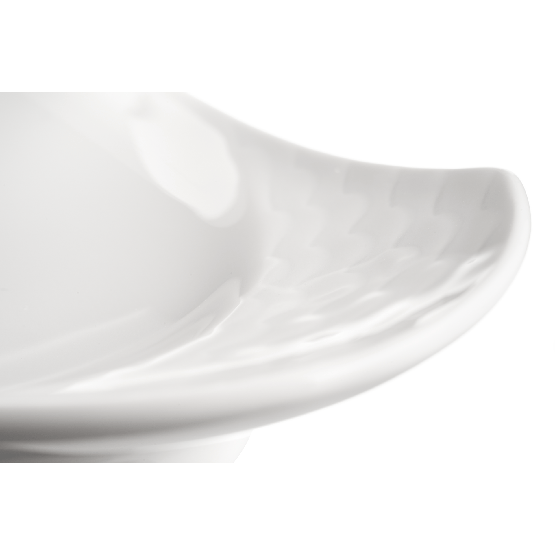 Schale, groß, Weiß, L 25,5 cm | Meissen Wellenspiel Relief 000001 - 53256 - Meissen Weimar