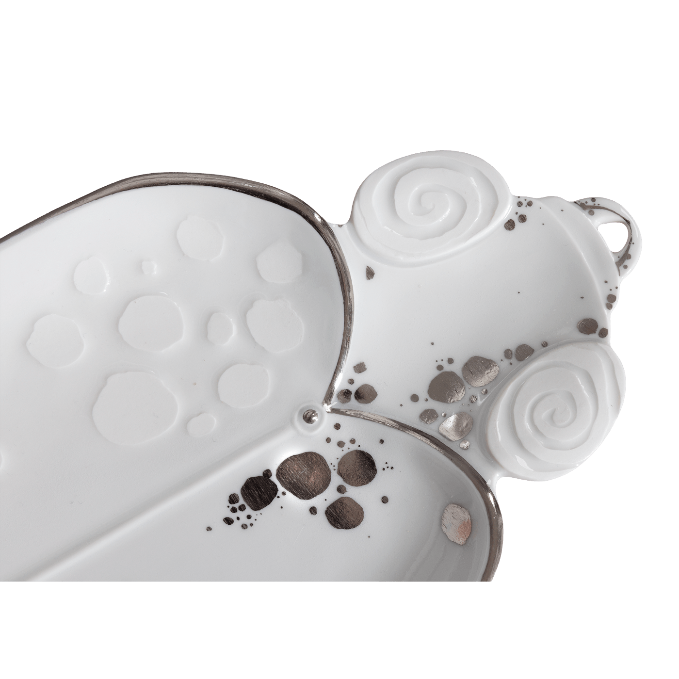 Schale Käferschale Platin L 41 cm Unikat | Meissen Unikate 63c061 - u6413 - Meissen Weimar