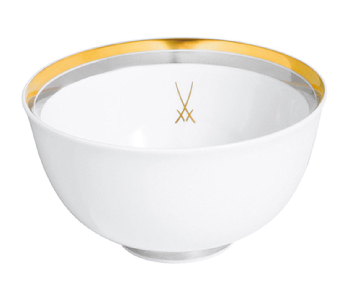 Schale klein, Bänder in Platin und Gold, Markenzeichen Meissen, gold, | Meissen Gourmet - Schale 989590 - 44052 - Meissen Weimar