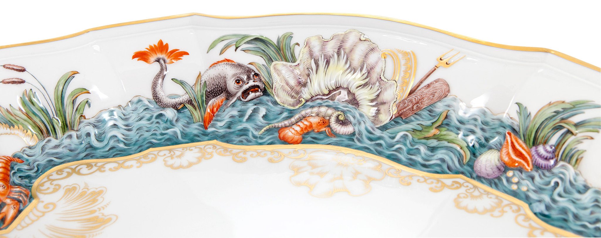 Schale, Schwanendessin, L 38 cm | Meissen Limitierte Meisterwerke 399084 - 05285 - Meissen Weimar