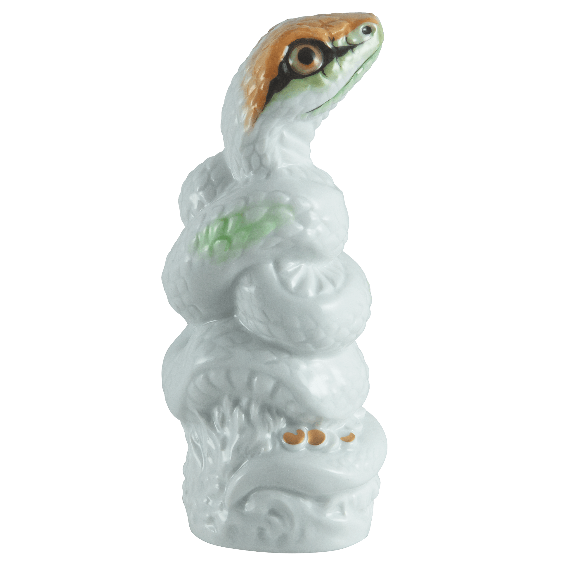 Schlange 2025, Bunt und gold staffiert, leicht, H 12 cm | Meissen Figuren chinesisches Jahrestier 90A465 - 83632 - Meissen Weimar