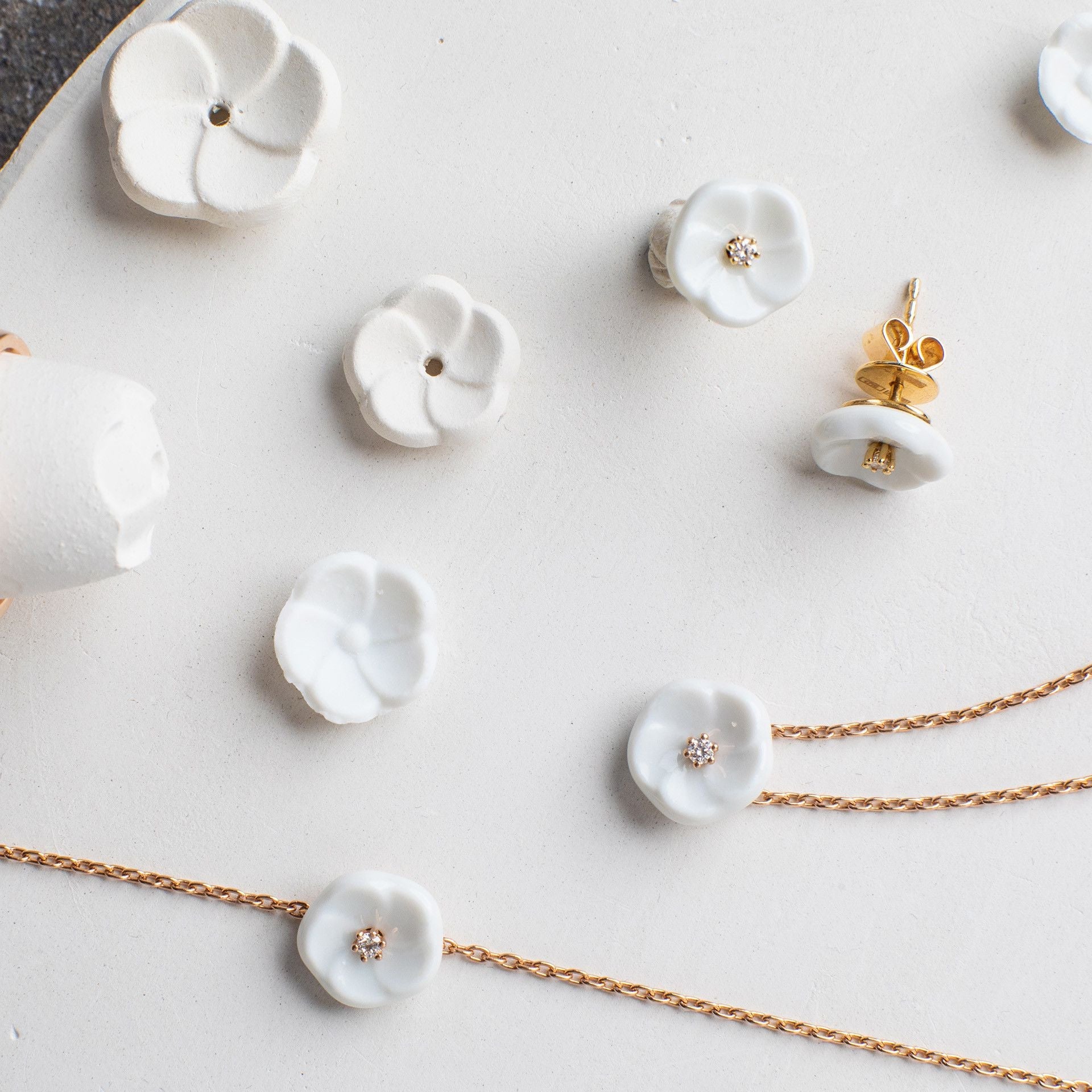 Schmuck - Set Royal Blossom Basic, 750 Roségold | Meissen Royal Blossom Collection mpj80bl116c4 - Meissen Weimar