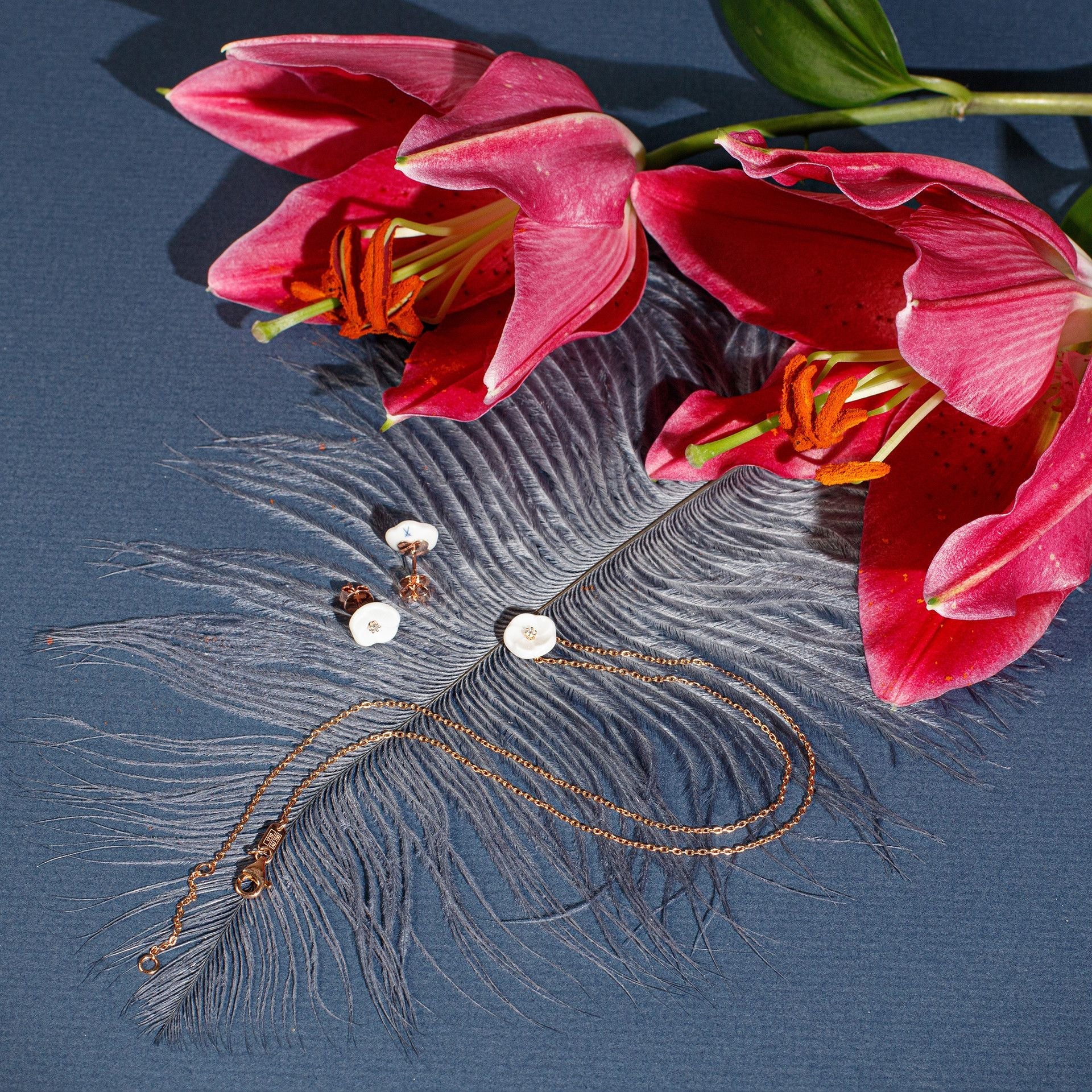 Schmuck - Set Royal Blossom Basic, 750 Roségold | Meissen Royal Blossom Collection mpj80bl116c4 - Meissen Weimar
